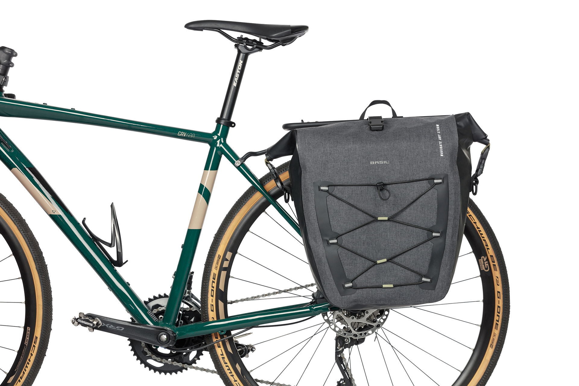 Basil Gepäckträgertasche »Fahrrad- Einzeltasche Navigator Storm L, grau«