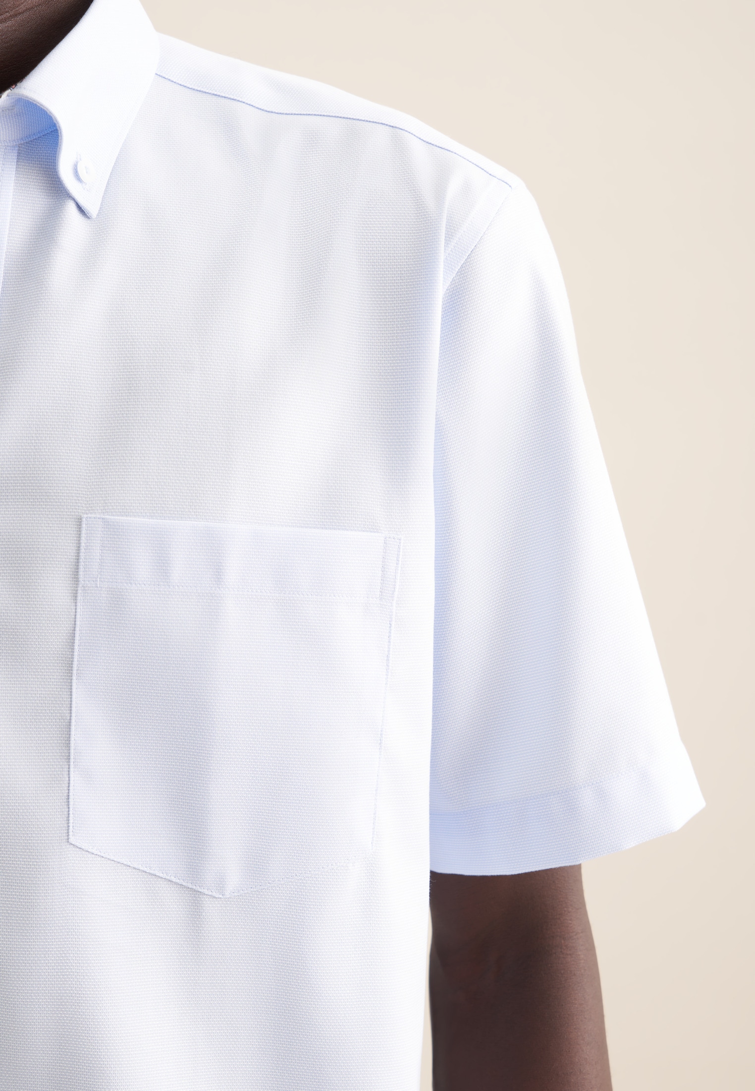 seidensticker Businesshemd »Comfort«, Comfort Kurzarm Button-Down-Kragen Struktur