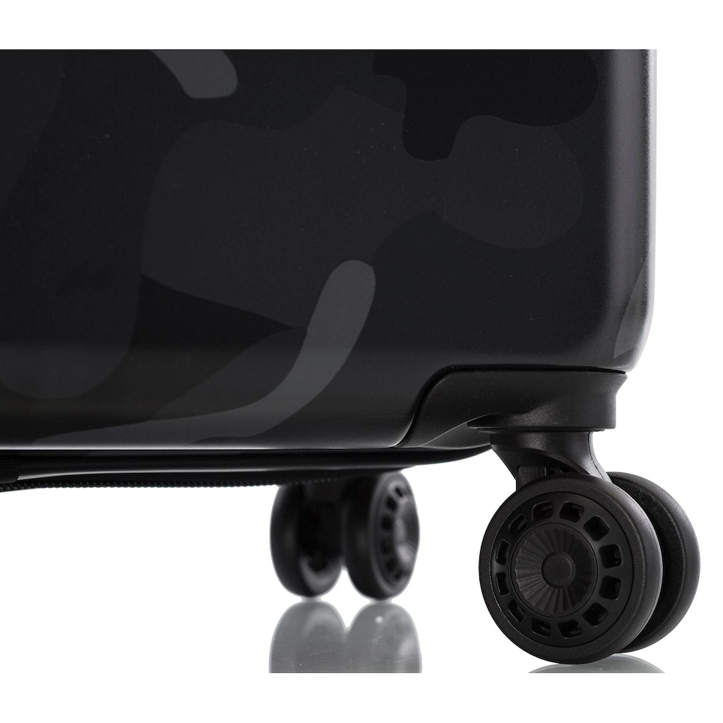 Heys Hartschalen-Trolley »Black Camo, 53 cm«, 4 Rollen, Hartschalen-Koffer Handgepäck-Koffer TSA Schloss Volumenerweiterung