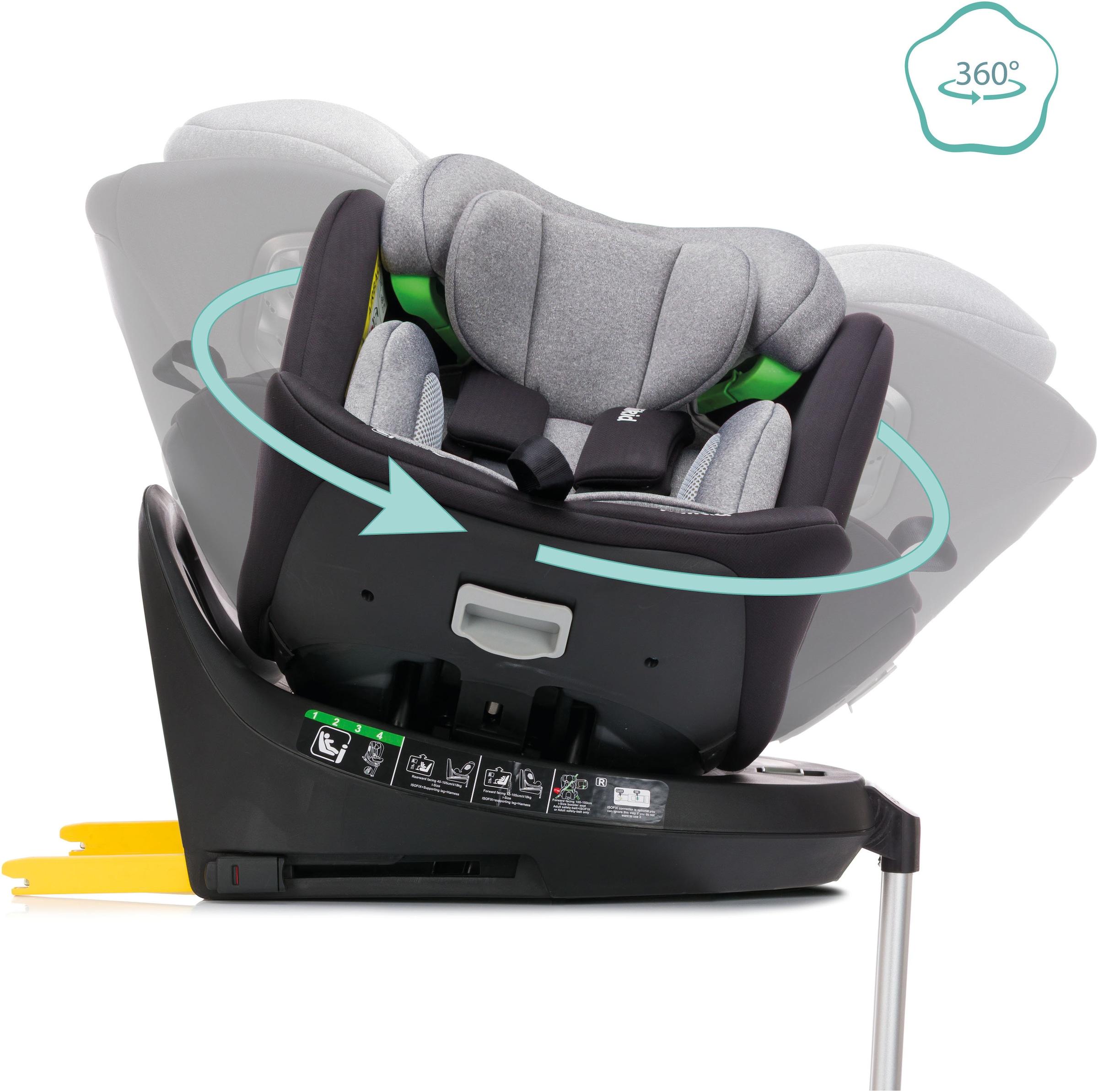 Fillikid Autokindersitz »Aris« 360° drehbar, inkl. Isofix