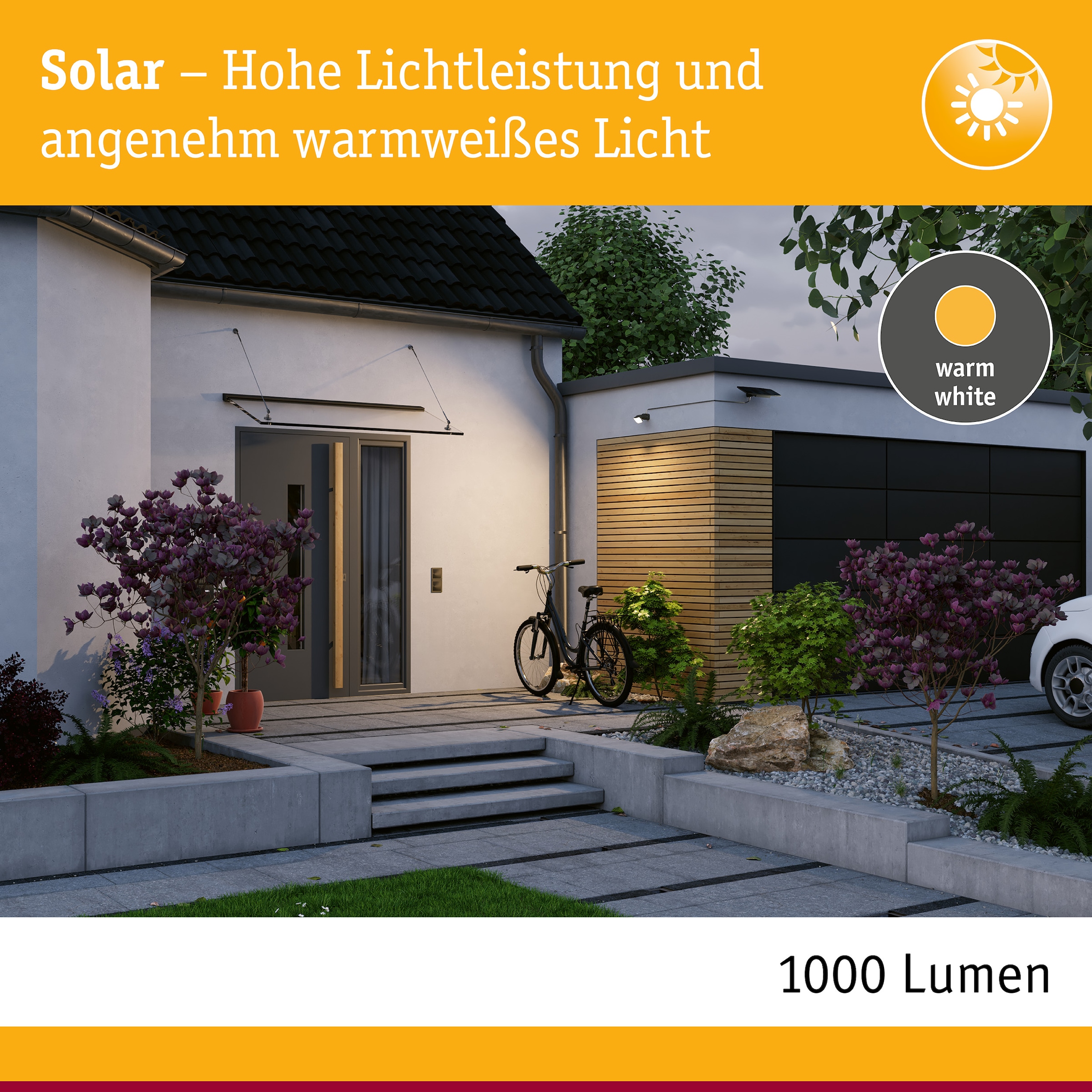 Paulmann Flutlichtstrahler »Flotas IP65 3000K 700lm Anthrazit« LED-Modul 1 Stk. Warmweiß inkl. Dämmerungsgesteuerter Bewegungsmelder (HF)
