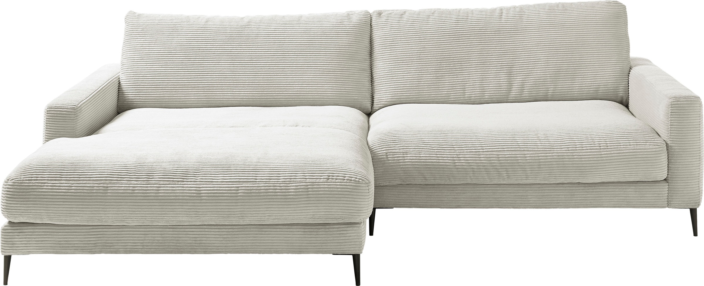 Home affaire Ecksofa »Downtown, B/T/H: 272/190/84 cm L-Form« weicher Sitzkomfort auch in Cord und Bouclé, incl. Zierkissen
