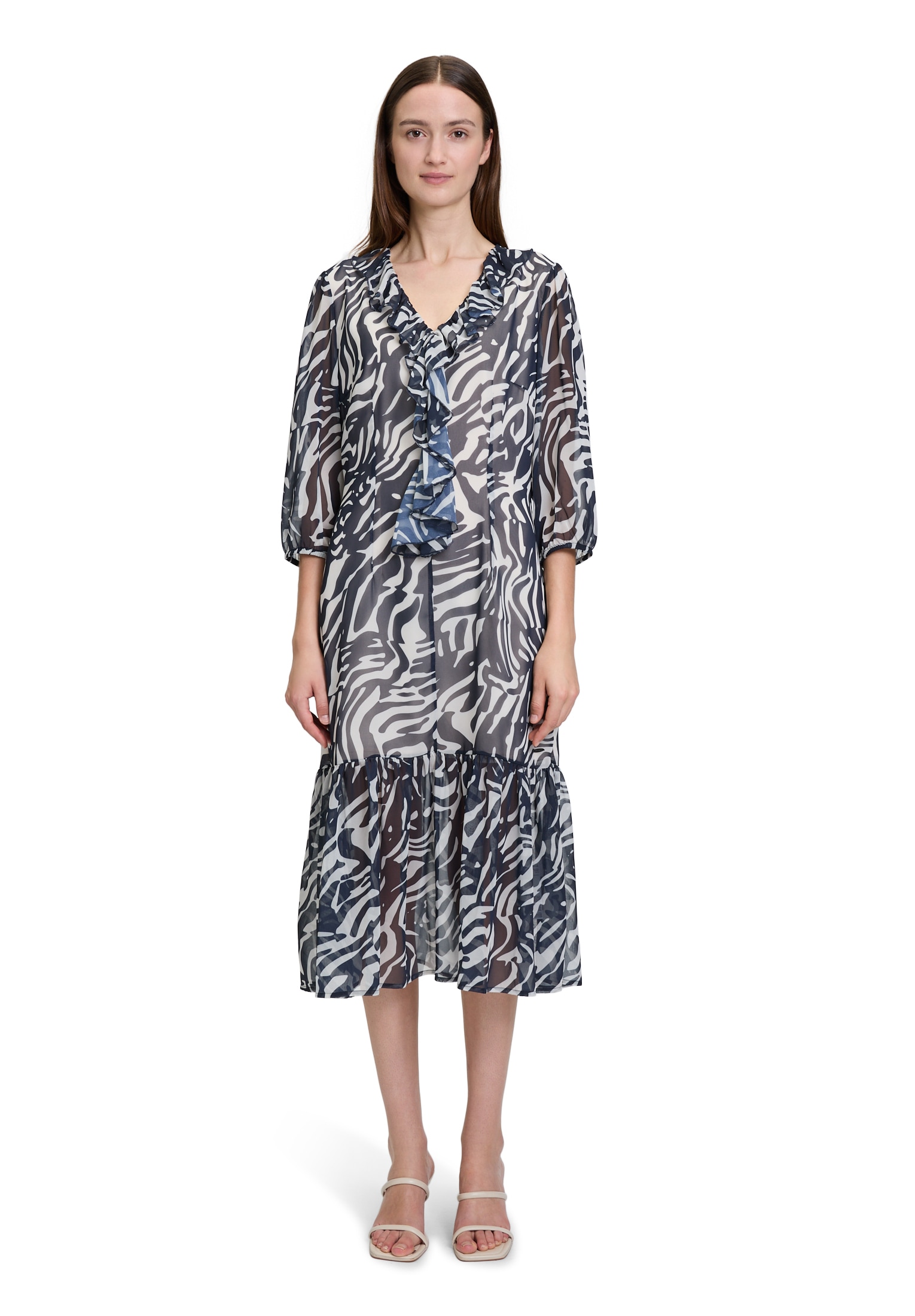 Betty&Co Volantkleid »Volantkleid mit V-Ausschnitt«