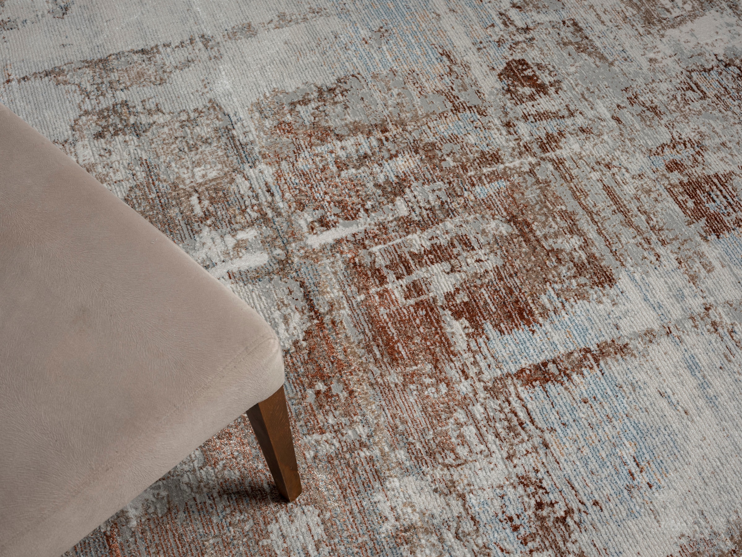 Myflair Möbel & Accessoires Teppich »Esme 2« rechteckig 8 mm Höhe Kurzflor, Vintage Look, mit Fransen, besonders weich durch Microfaser