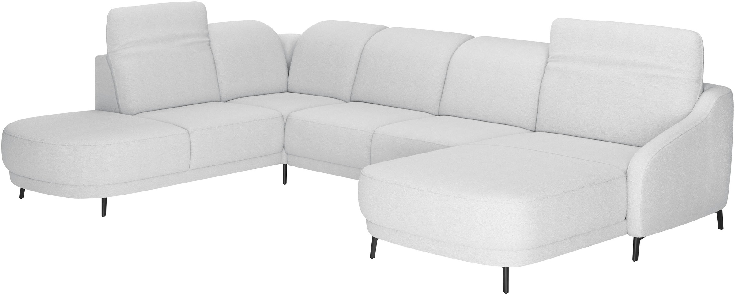 sit&more Wohnlandschaft »Blues U-Form«, inkl. Kopfteilverstellung, wahlweise mit Klapptisch und USB