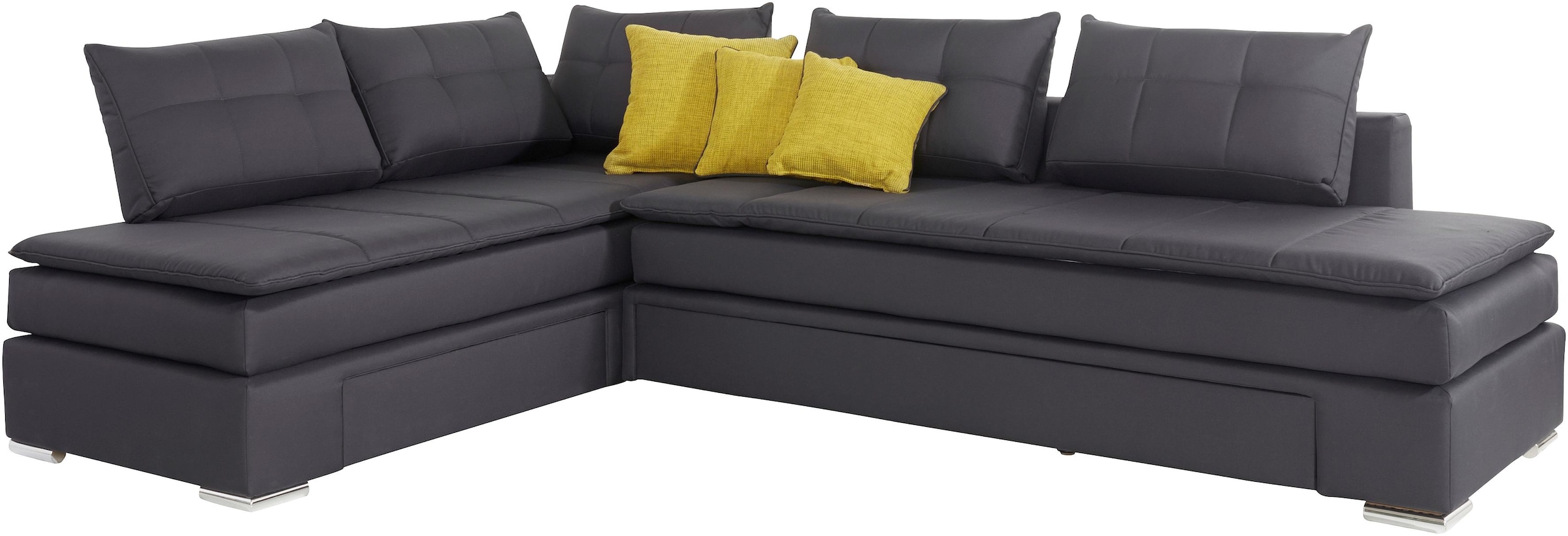 INOSIGN Ecksofa »Night & Day L-Form mit Dauer-Schlaffunktion ohne Armlehnen«, mit Boxspring-Bettfunktion 180x200 cm und Bettkasten, Dauerschläfer!