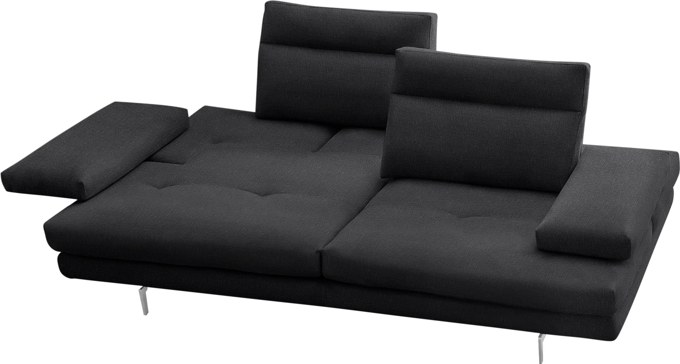 CALIA ITALIA 3,5-Sitzer »Toby Wing, italienisches Designsofa mit erstklassigem Sitzkomfort« inklusive Sitztiefenverstellung, Füße in Chrom glänzend