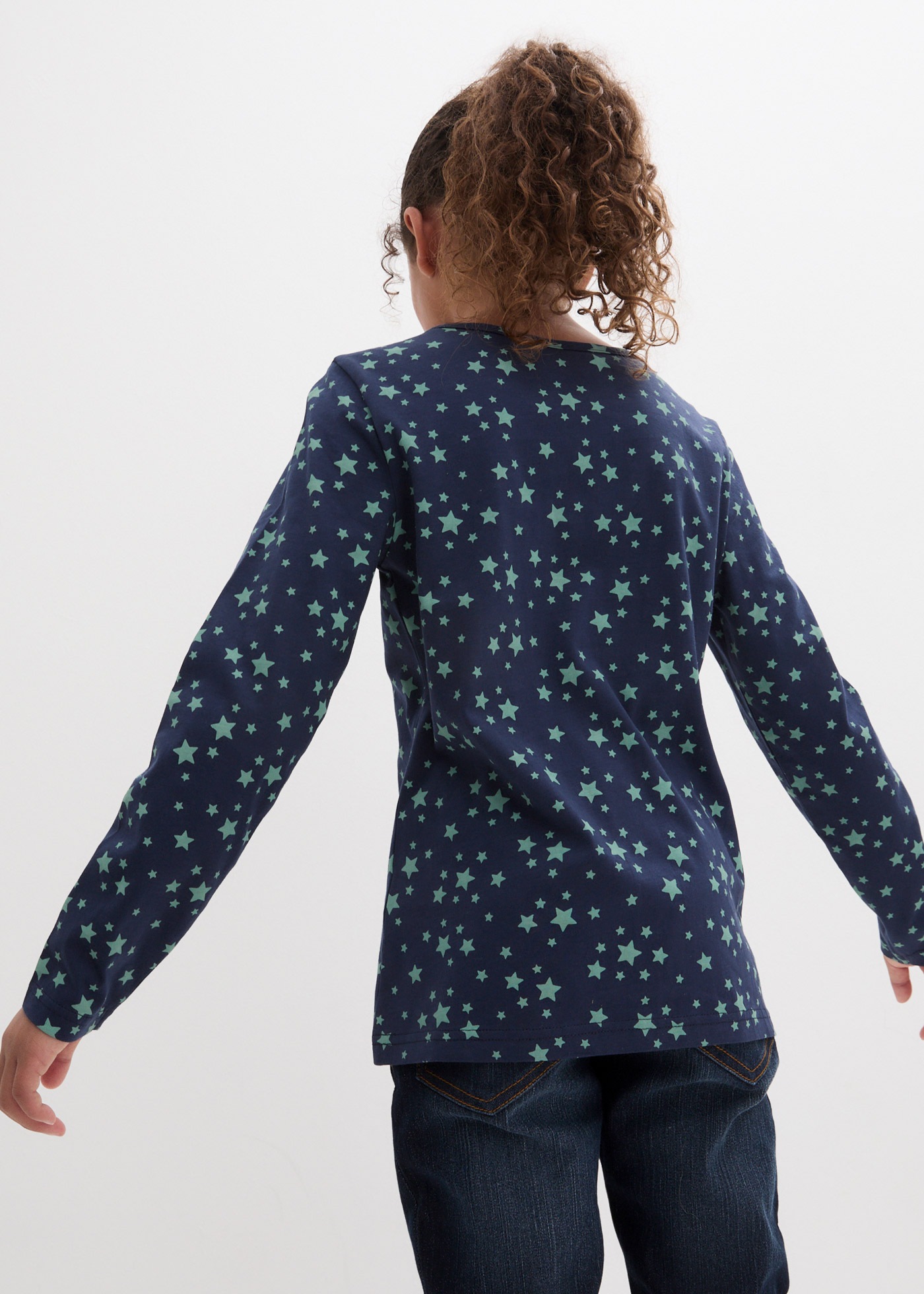 bonprix Langarmshirt Packung, 3, 3 Stk. schmale Passform, Langarm, aus Baumwolle