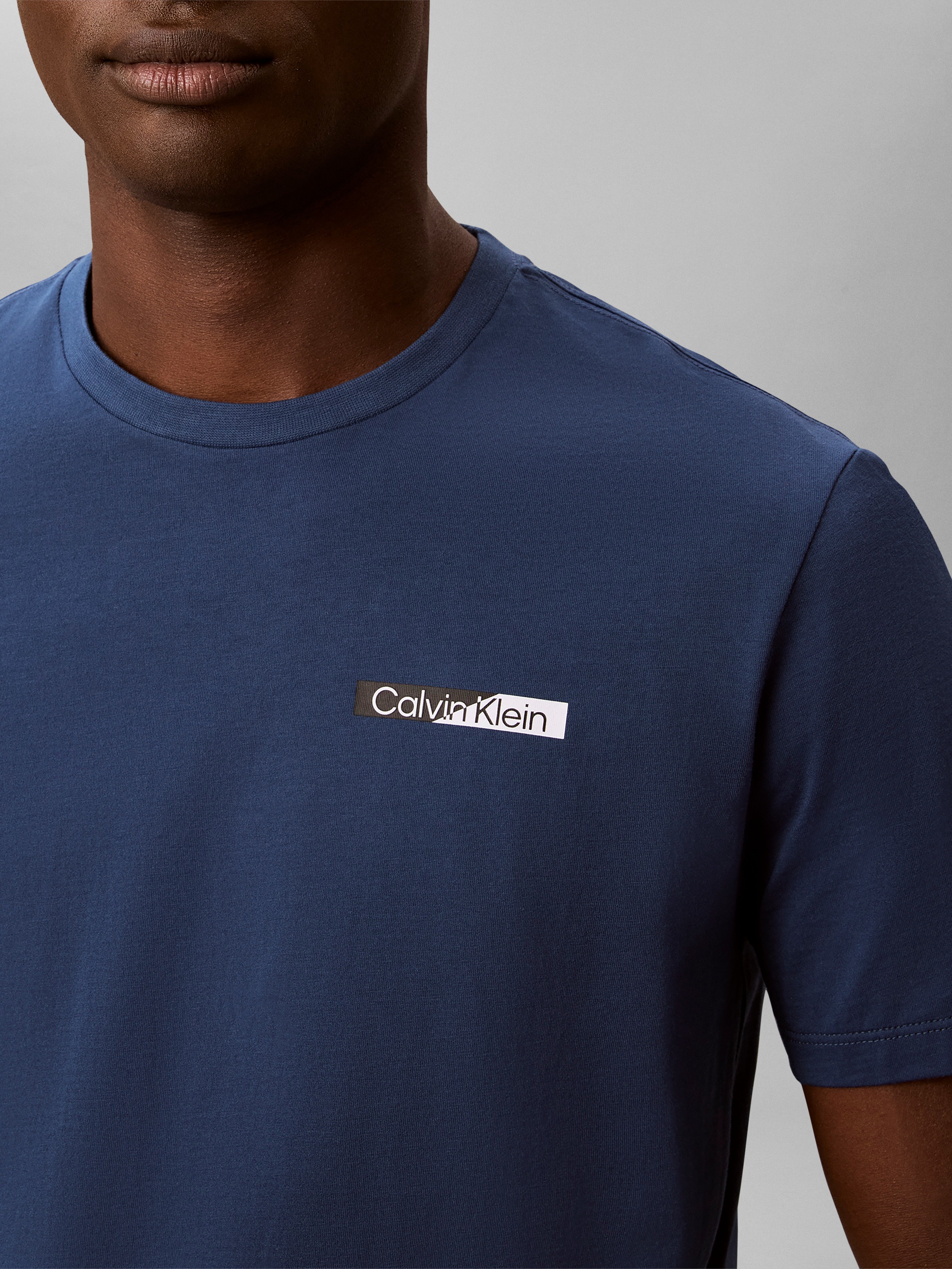 Calvin Klein T-Shirt reine Baumwolle, Regular Fit, Brust- und Rückendruck