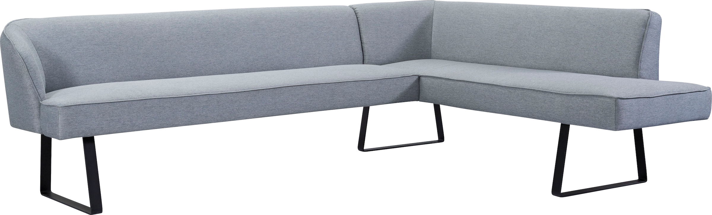 exxpo - sofa fashion Eckbank »Americano«, mit Keder und Metallfüßen, Bezug in verschiedenen Qualitäten