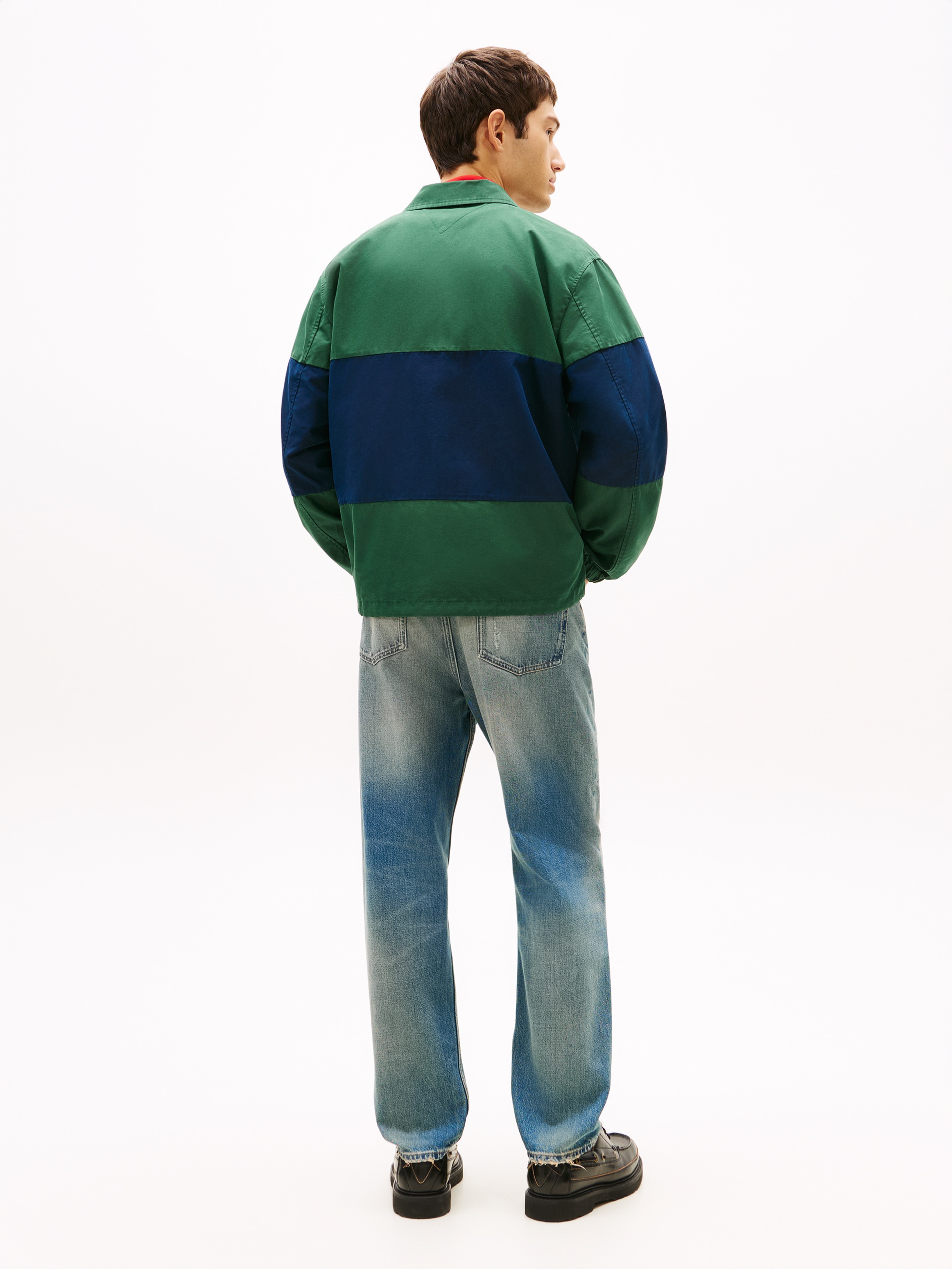 Tommy Jeans Hemdjacke »TJM COLORBLOCK« ohne Kapuze Regular fit mit Hemdkragen