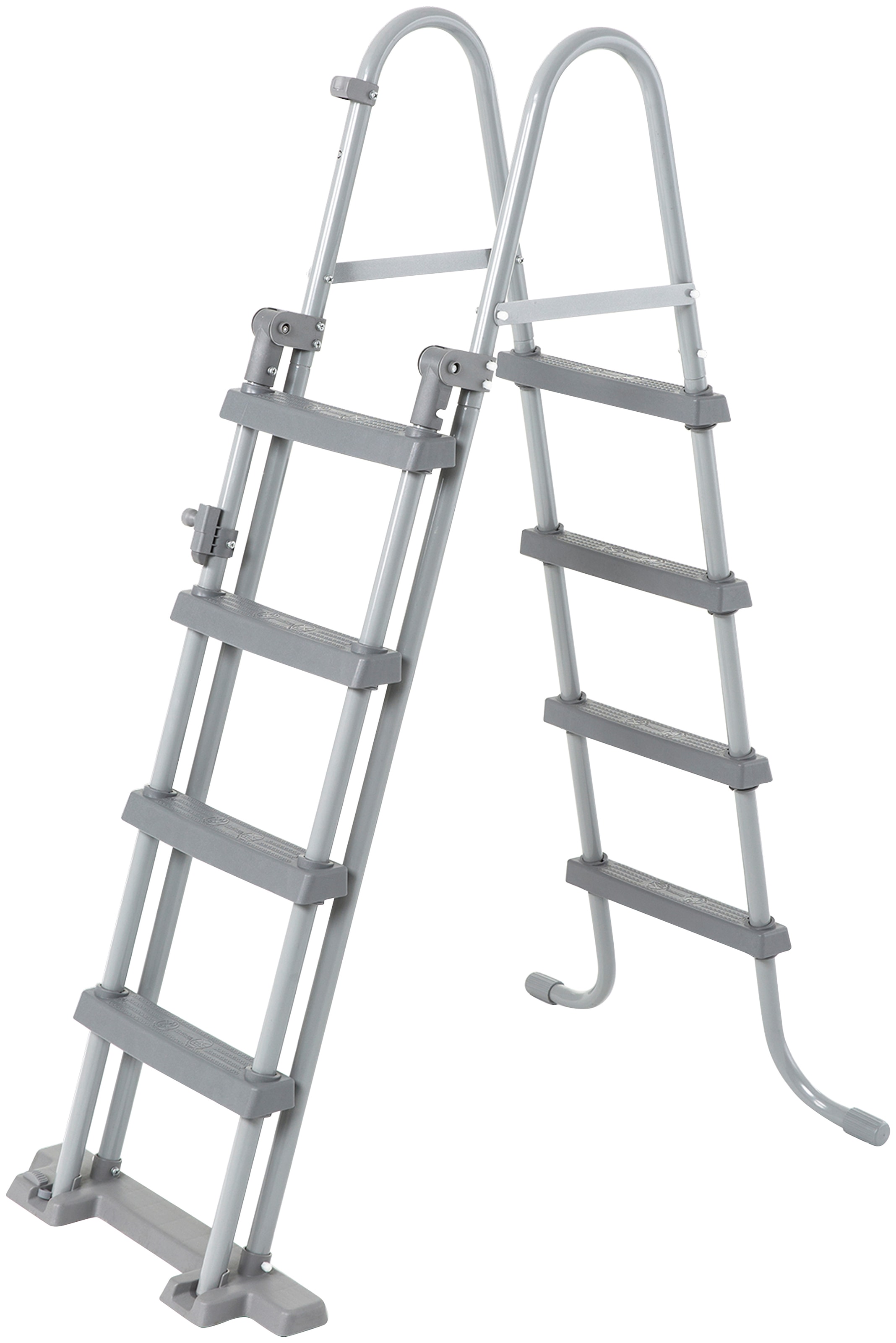 KWAD Rundpool »Steely Supreme Design inkl. Sicherheitsleiter und Zubehör« 10-tlg., Höhe: 132 cm, inkl. Wasserpflegeset, graue Innenfolie