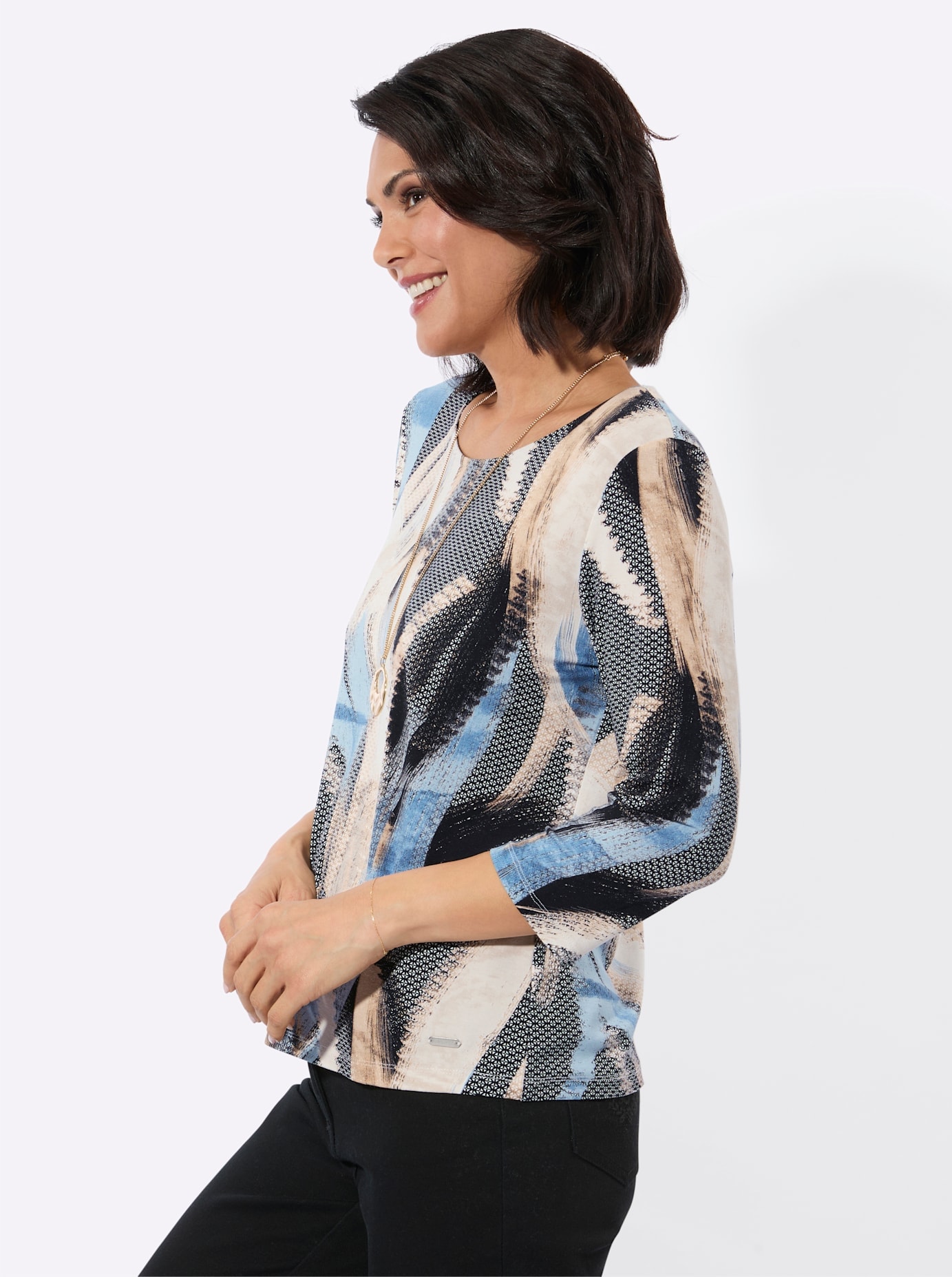 Casual Looks 3/4-Arm-Shirt »Rundhals-Shirt« 1