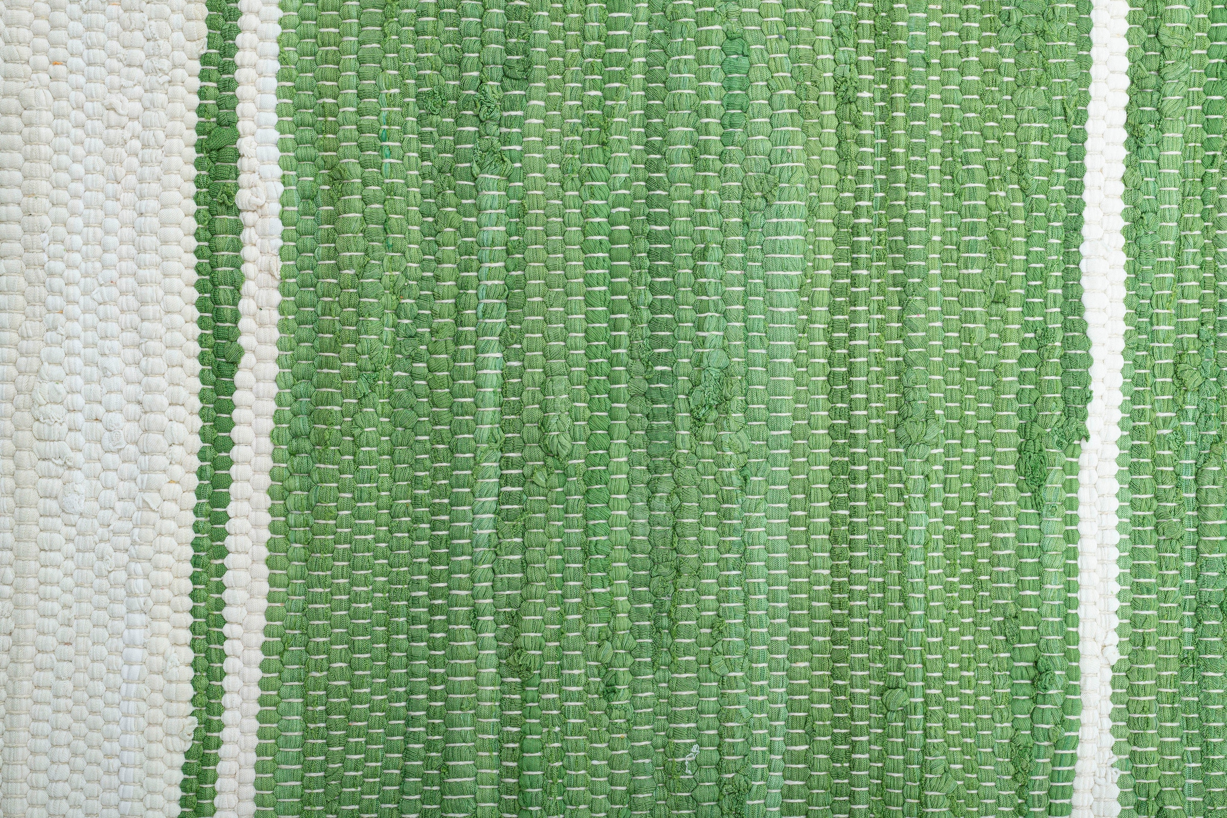 THEKO Teppich »Stripe Cotton, handgewebt«, rechteckig, 5 mm Höhe, Flachgewebe, gestreift, reine Baumwolle, mit Fransen, auch als Läufer