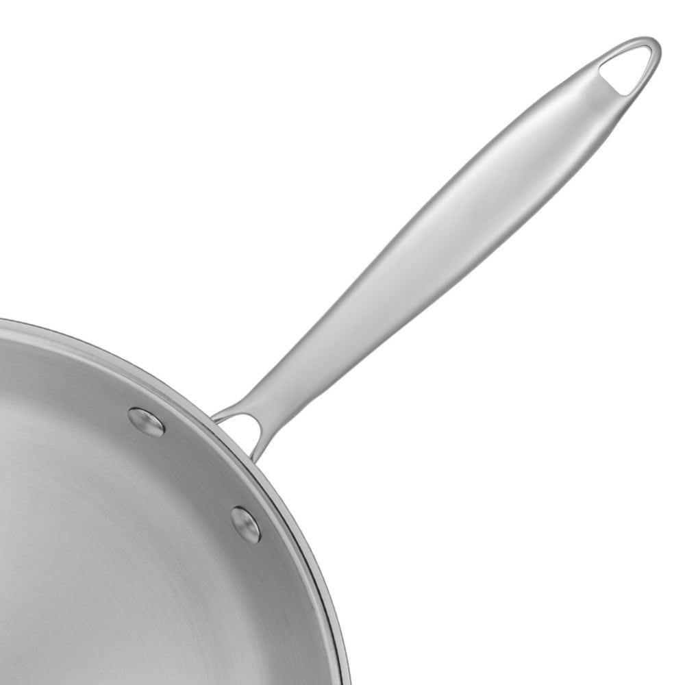 RESTO Kitchenware Bratpfanne »Crater Pfanne aus Tri-Ply (Edelstahl + Aluminium + Edelstahl) ofenfest«, Edelstahl 18/10, (1 tlg.), Energieeinsparung 25% durch die dreilagige Basis