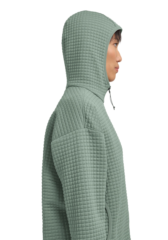 Jack Wolfskin Fleecejacke »MOGARI HOODED FZ W« mit Kapuze atmungsaktiv, leicht, Übergangsjacke, Waffel-Optik