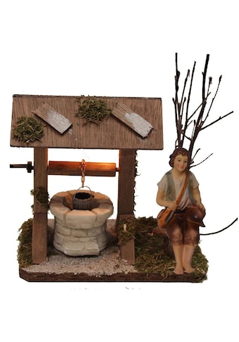 Alfred Kolbe Krippen-Zubehör »Brunnen mit Beleuchtung und Figur Hirte sitzend,... kaufen