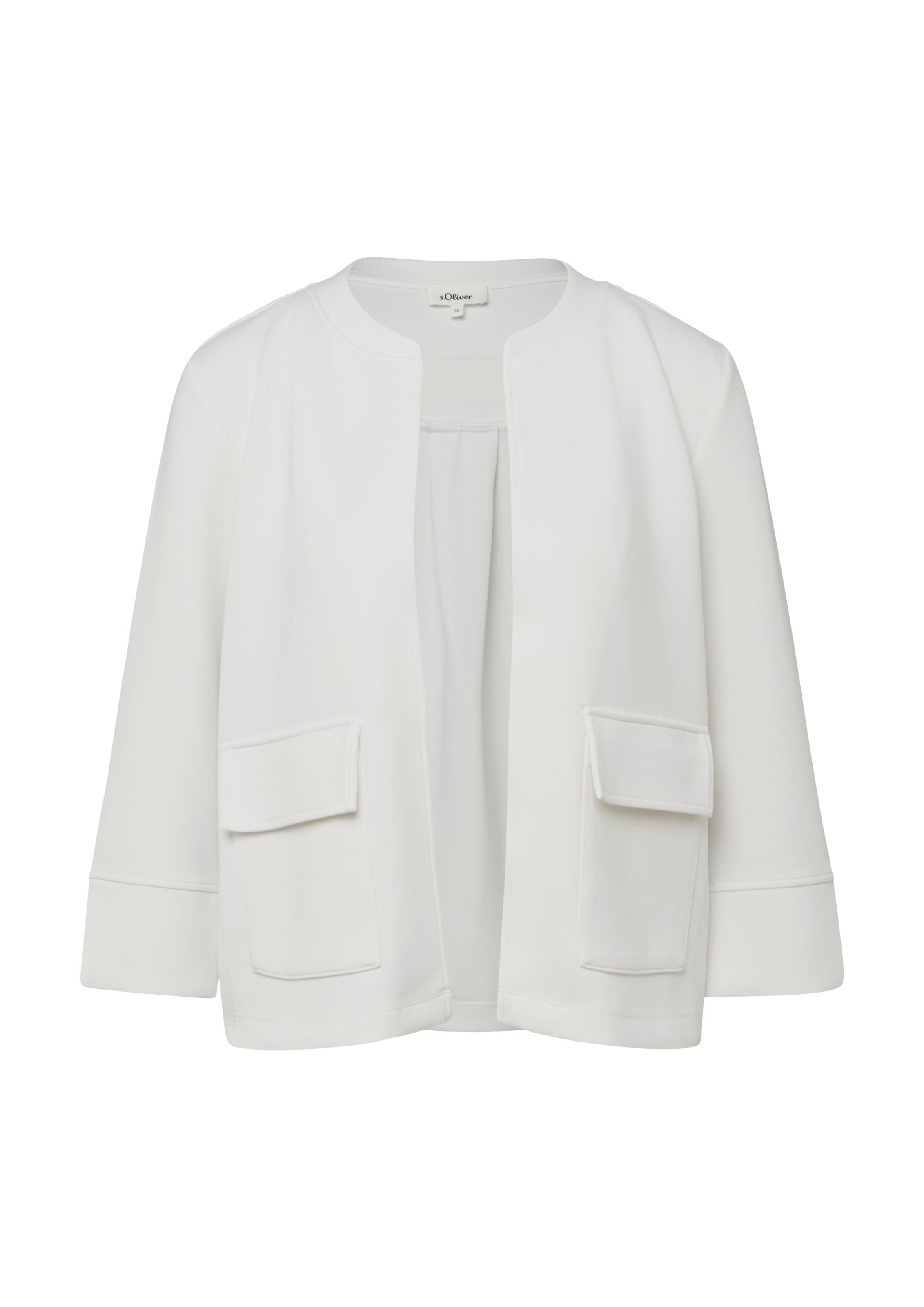 s.Oliver Sweatjacke Kurze Sweatjacke ohne Verschluss