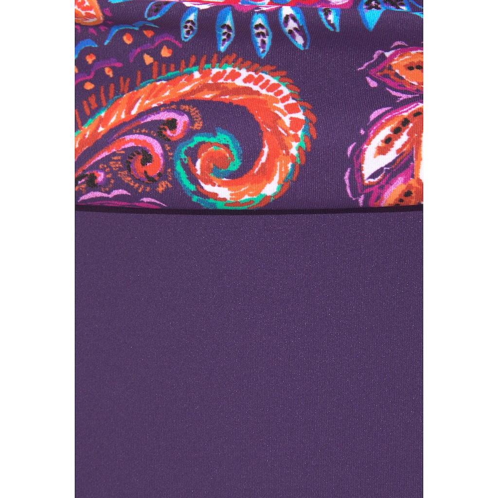 Vivance Badeanzug, mit lilafarbenem Paisleyprint