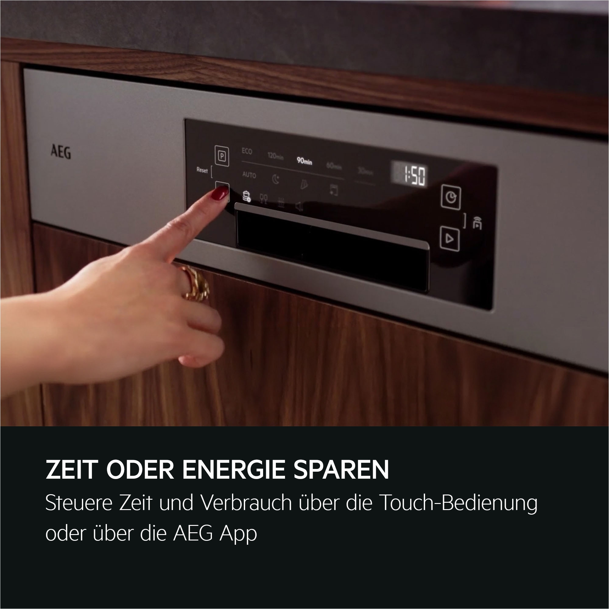 AEG teilintegrierbarer Geschirrspüler 9000 »GT9200X2SCM« Smarte Spülmaschine, kraftvoll gegen Eingebranntes, leise nur 38 dB