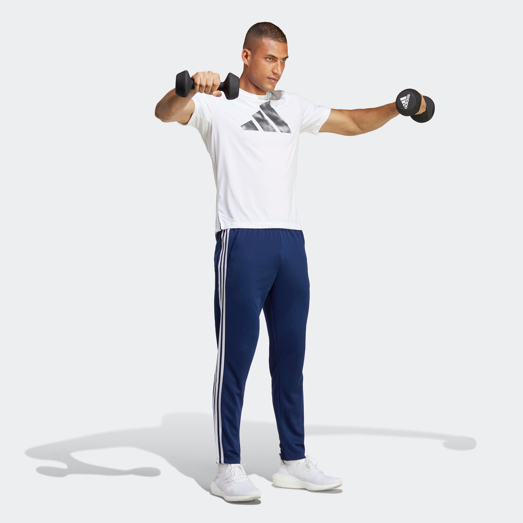 adidas Performance Sporthose »TRAIN ESSENTIALS 3STREIFEN«, (1 tlg.), atmungsaktive Trainingshose