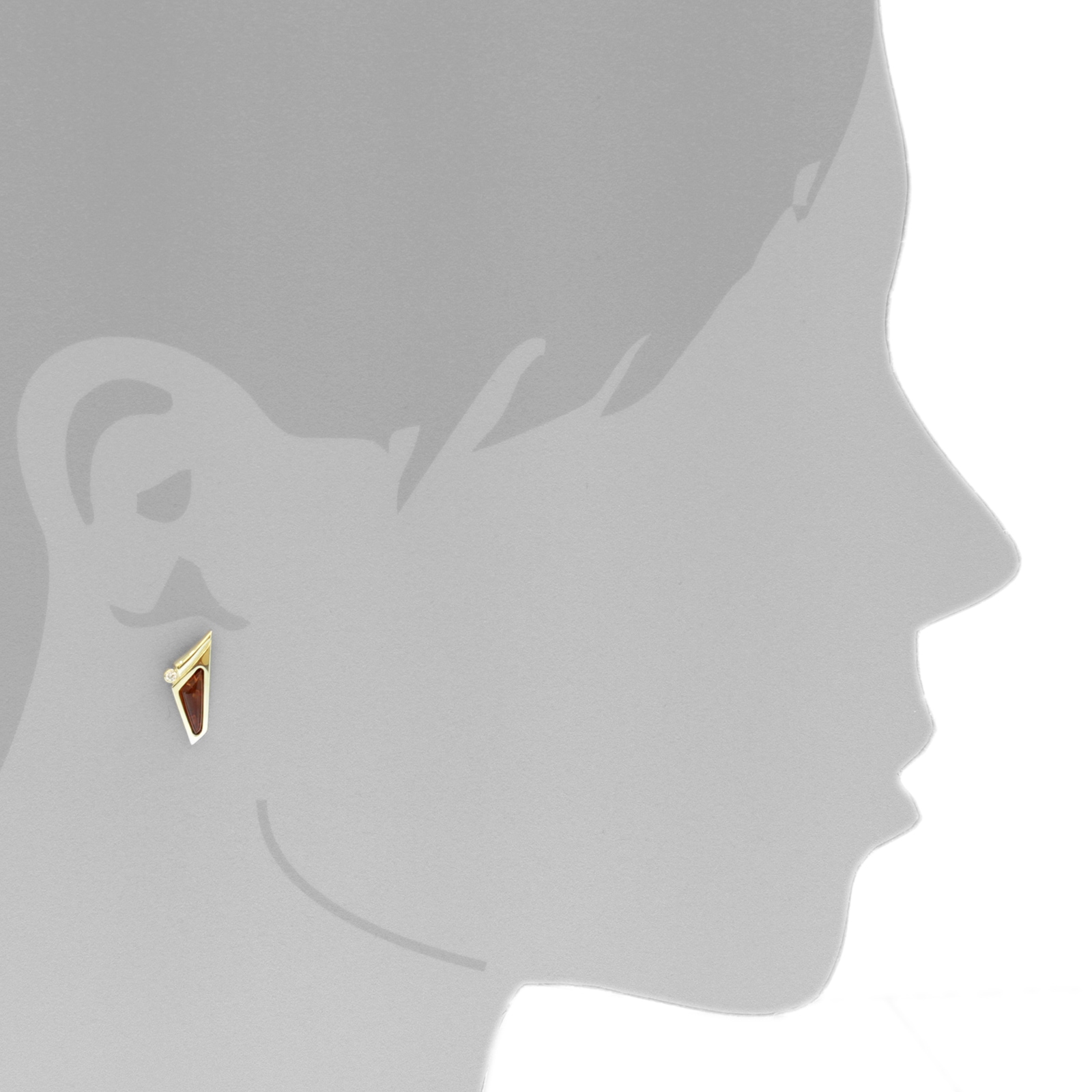 OSTSEE-SCHMUCK Paar Ohrstecker »- Agneta - Gold 333/000 - Bernstein/Zirk.«