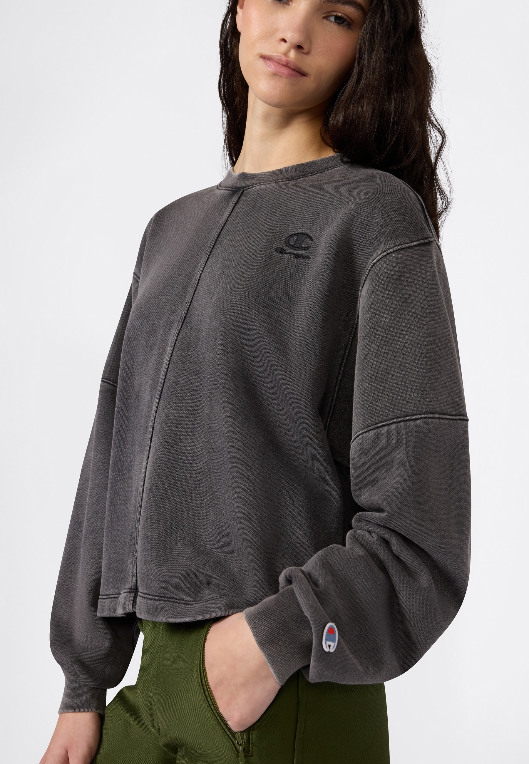 Champion Sweatshirt »ICONS WASH loose fit terry crewneck sweatshirt«, für Erwachsene, sportlicher Stil, Rundhalsausschnitt
