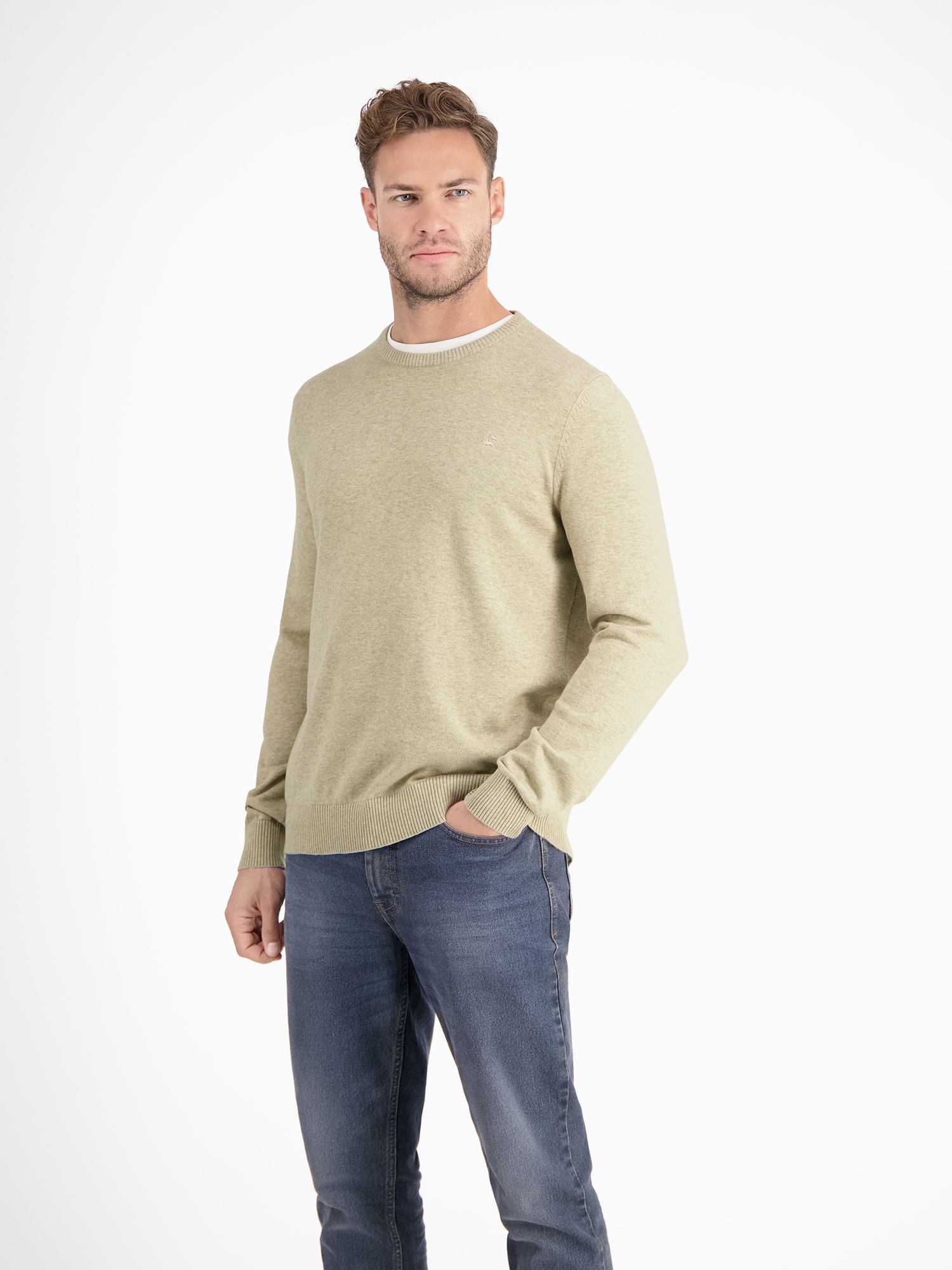 LERROS Strickpullover »LERROS Crewneck Strickpullover«