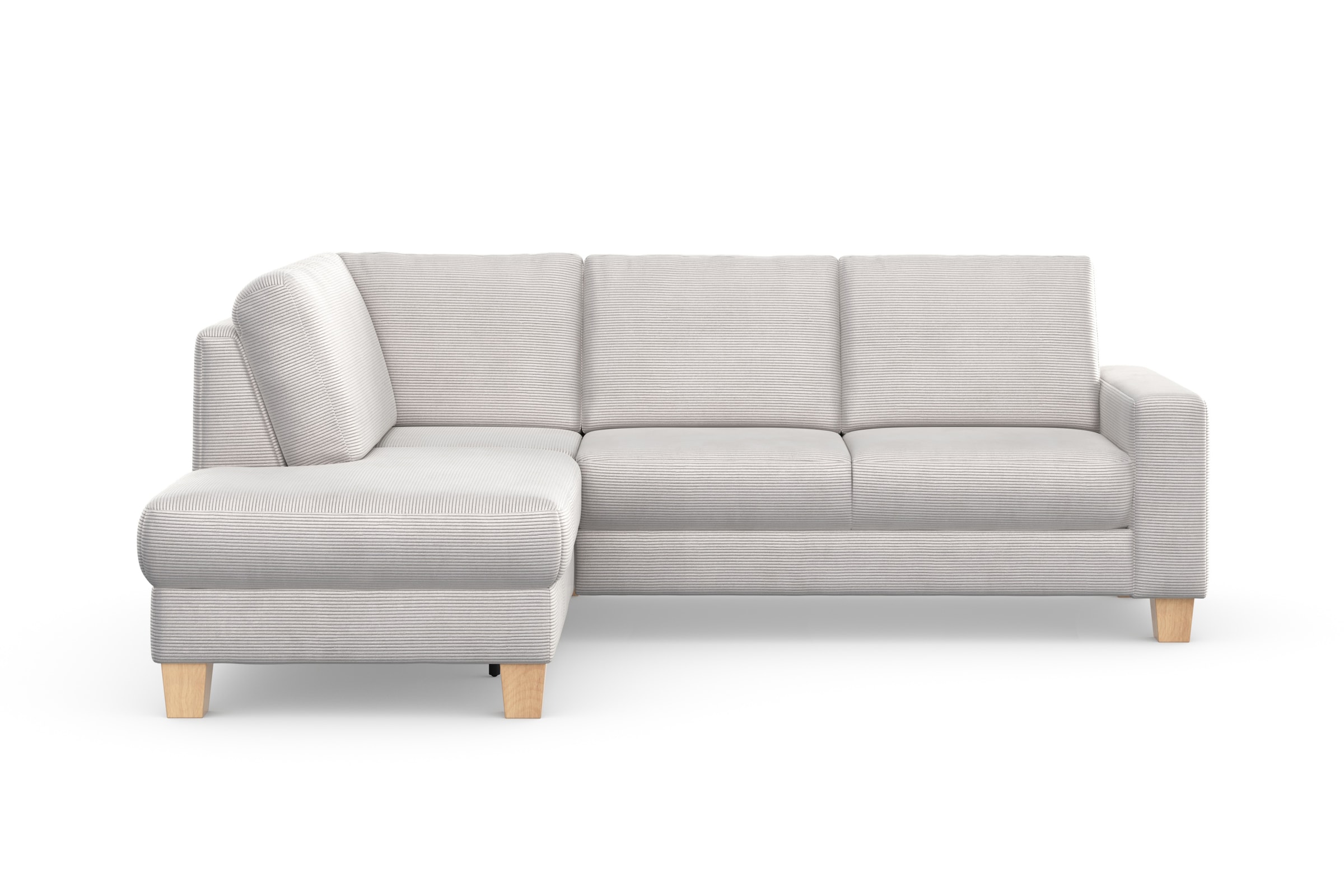 Home affaire Ecksofa »Summer L-Form« mit Ottomane, wahlweise mit Bettfunktion und Bettkasten, Cord-Bezug