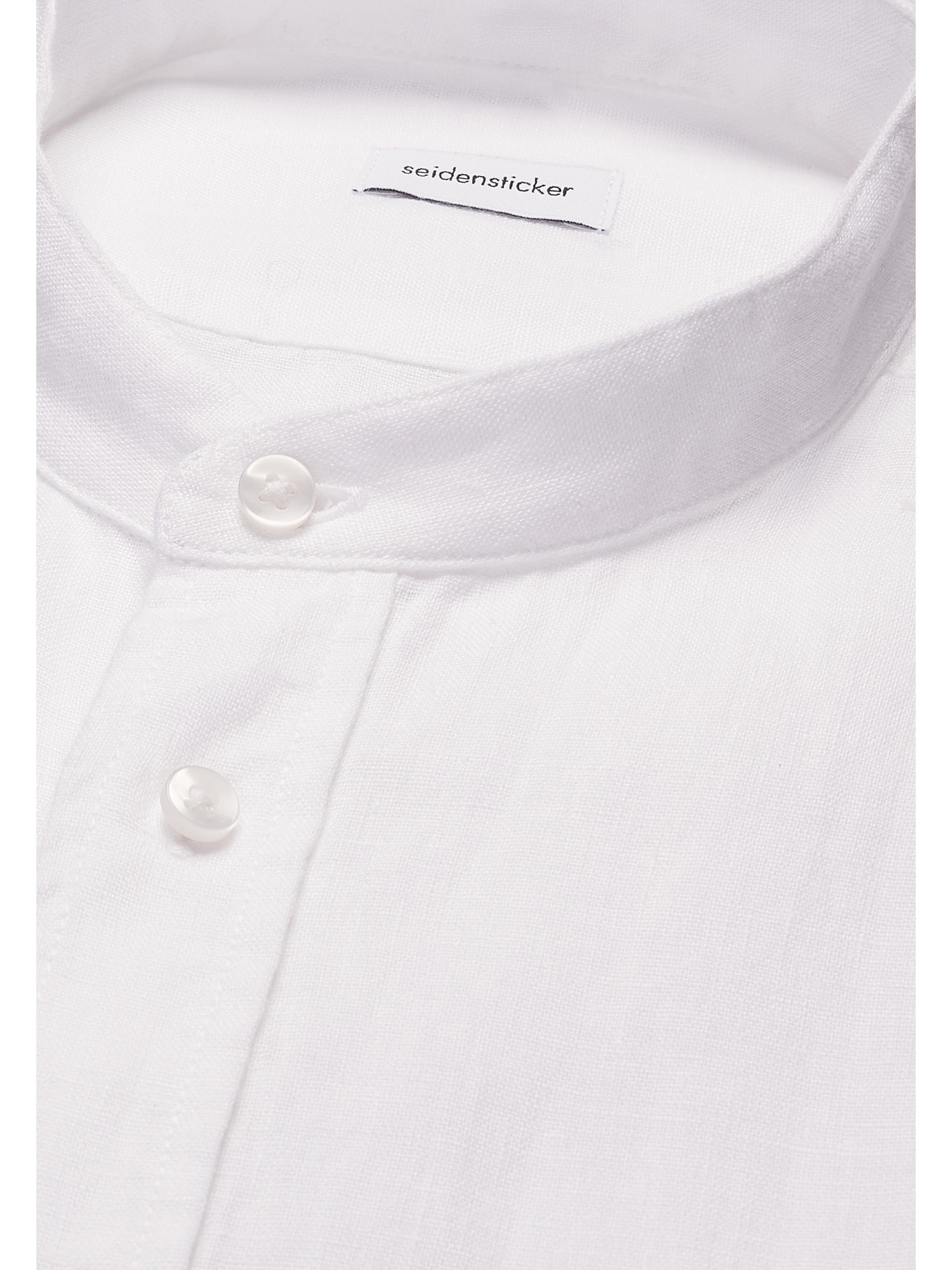 seidensticker Leinenhemd »Schwarze Rose« Slim 1/1 Stehkragen Uni