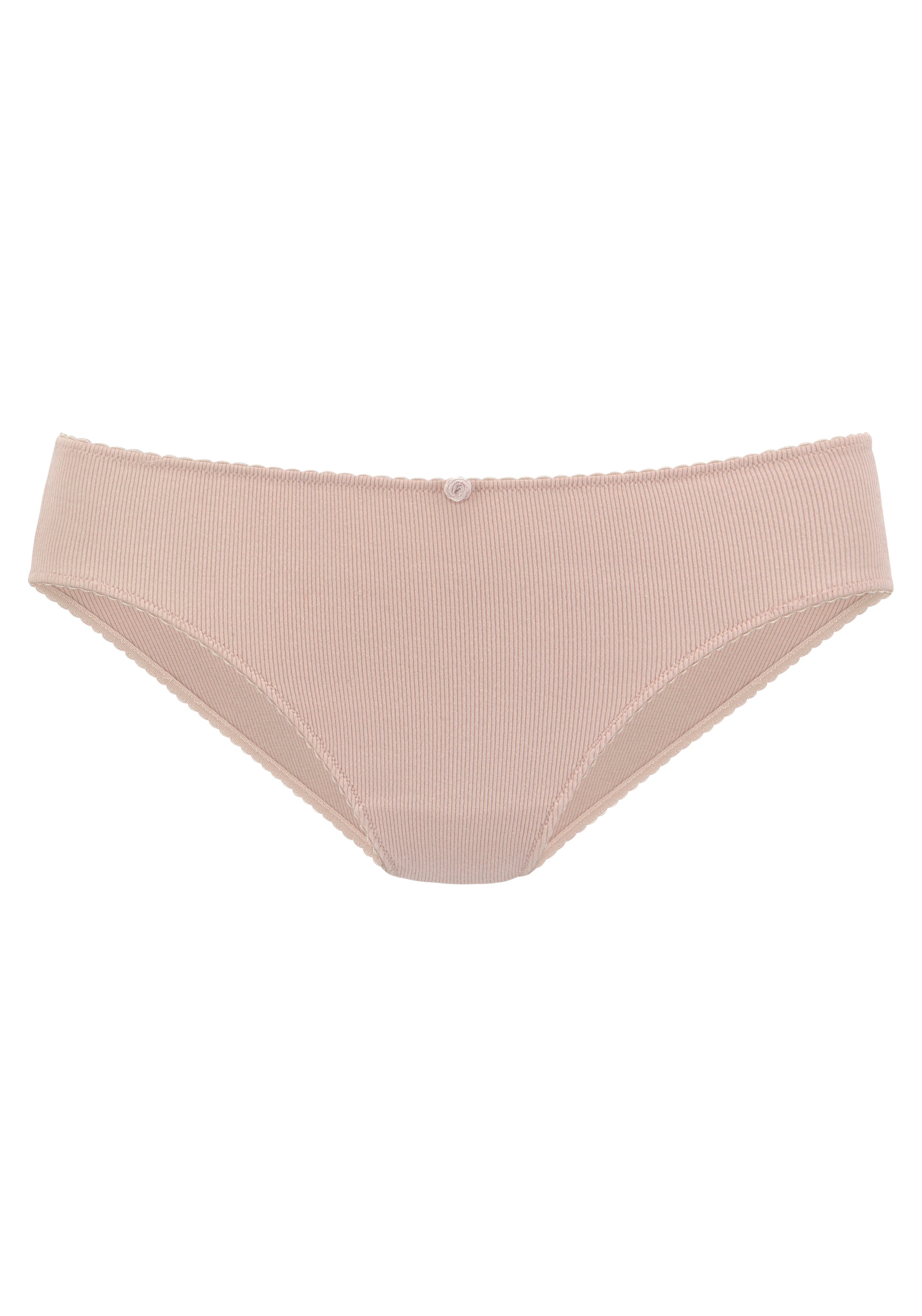 Vivance Jazz-Pants Slips, (Packung, 3 St.), mit zartem Röschen vorn