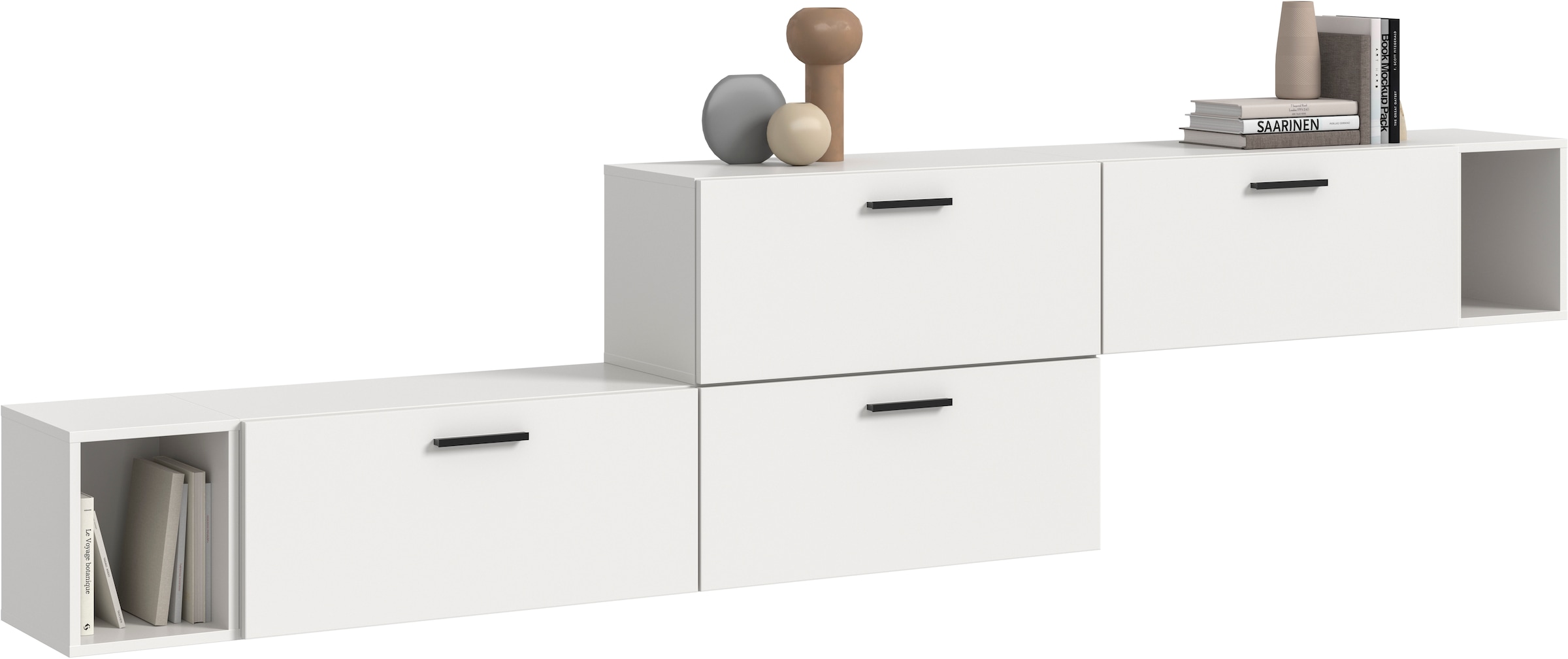Home affaire Schrank-Set »ENESTE, 6-teilig, in verschiedenen Farben, individuell kombinierbar« verschiedenste Kombinationmöglichkeiten, stehend oder hängend, 2 Stk. tlg.