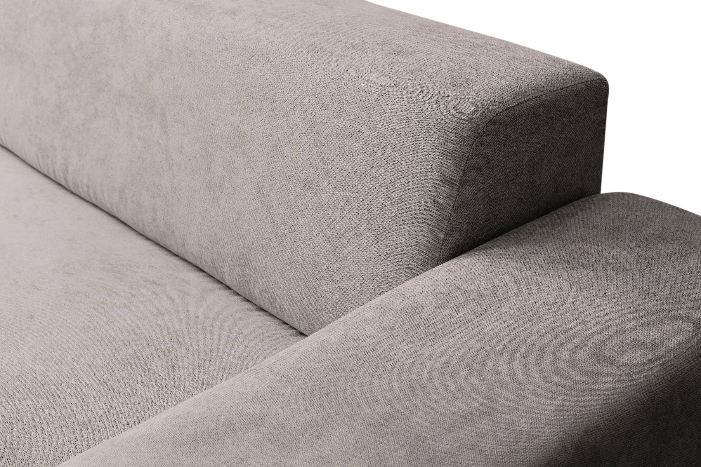 WERK2 Ecksofa »Zeus-L, 253 cm breit bequemes Cord-Sofa in, urbanes Design« Organische curvy-trend Couch mit großer Komfort-Ottomane, L-Form