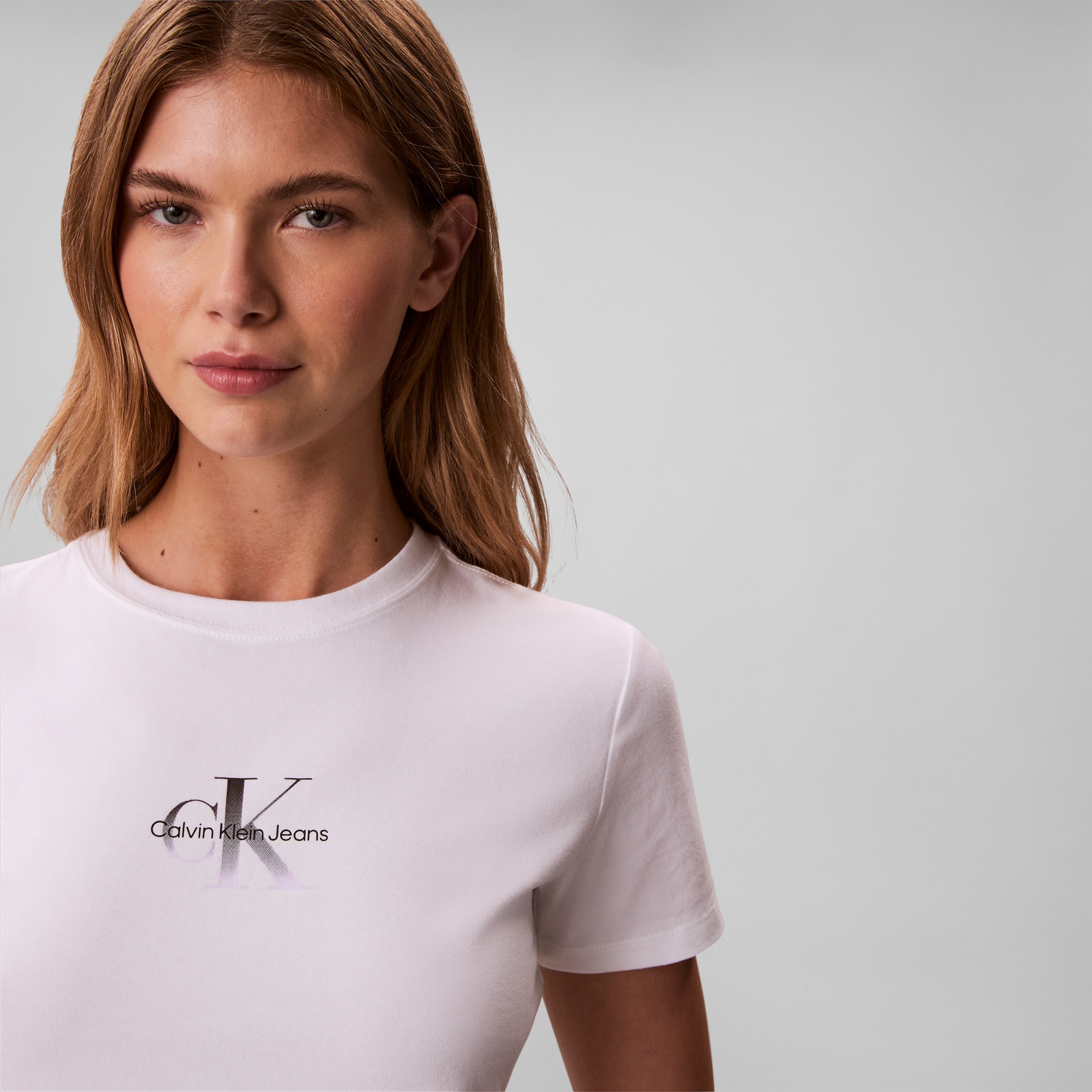 Calvin Klein Jeans T-Shirt »GRADIENT MONOLOGO SLIM TEE« Regular fit mit Rundhalsausschnitt