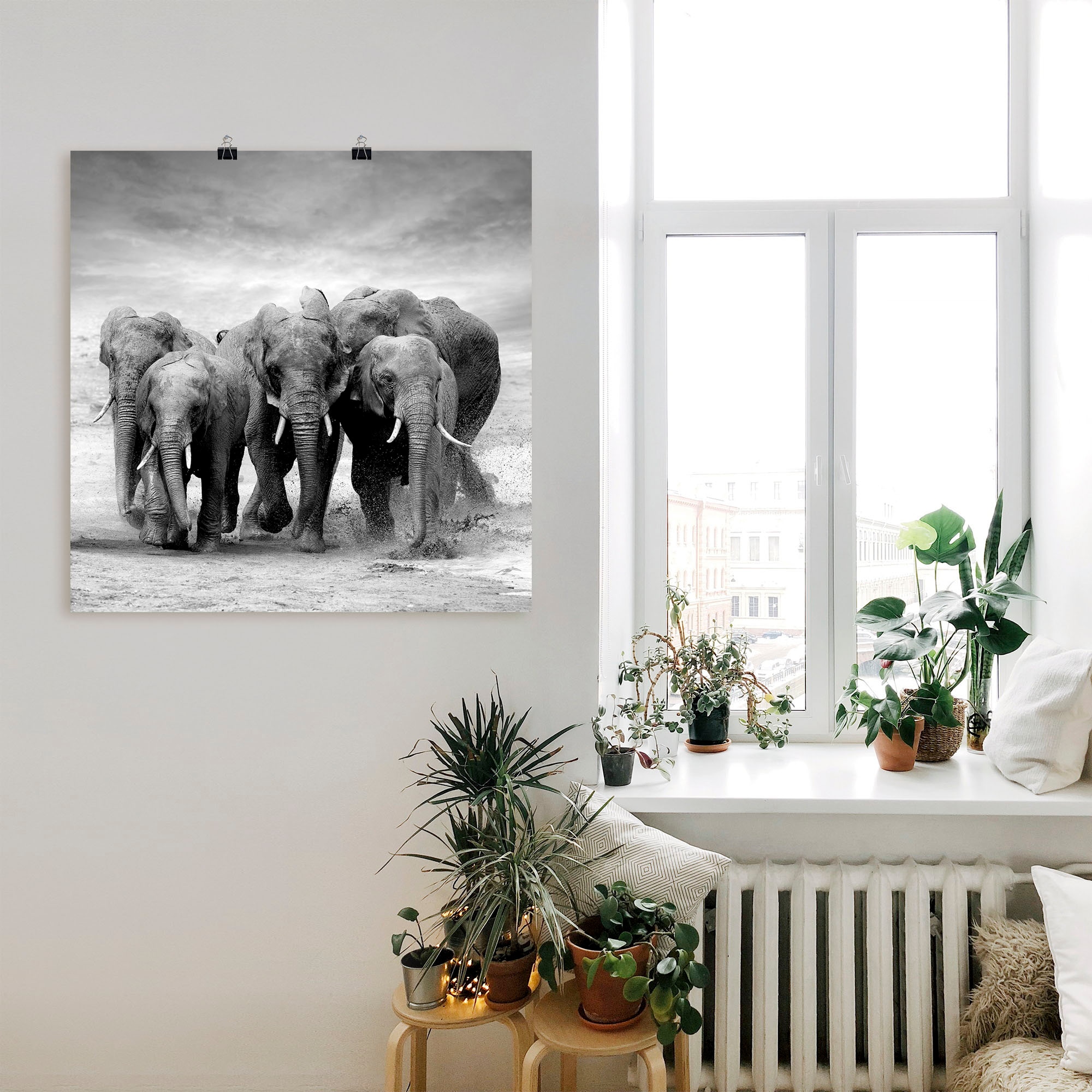 Artland Wandbild »Elefanten« Wildtiere 1 Stk. tlg. als Leinwandbild, Poster, Wandaufkleber in verschied. Größen