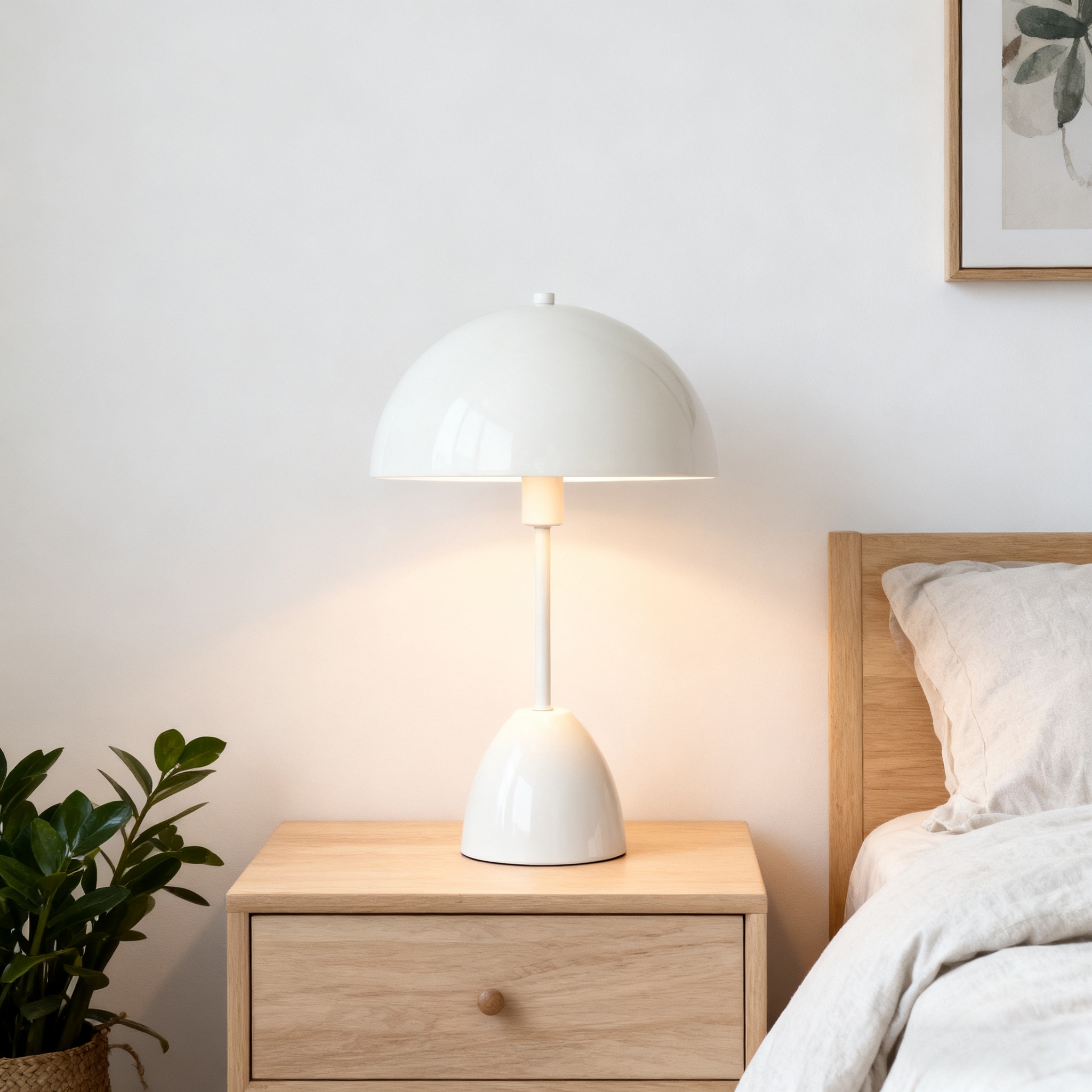 OTTO home Tischleuchte »Dorrio« E14 1 Stk. Pilzleuchte standfest Textilkabel blendfreie Nachttischleuchte