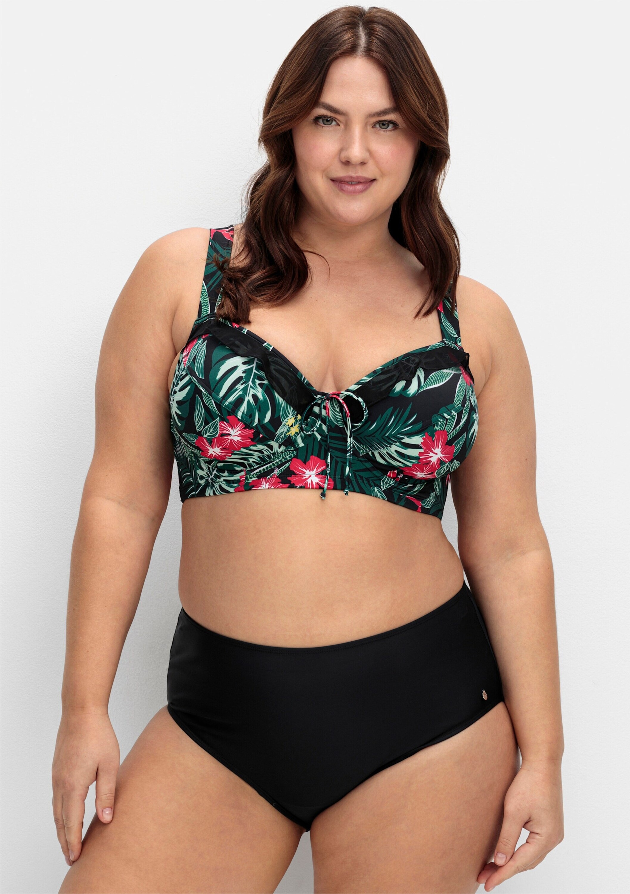 Sheego Bügel-Bikini »Bügel-Bikini-Top Bikini-Oberteil mit Volants«