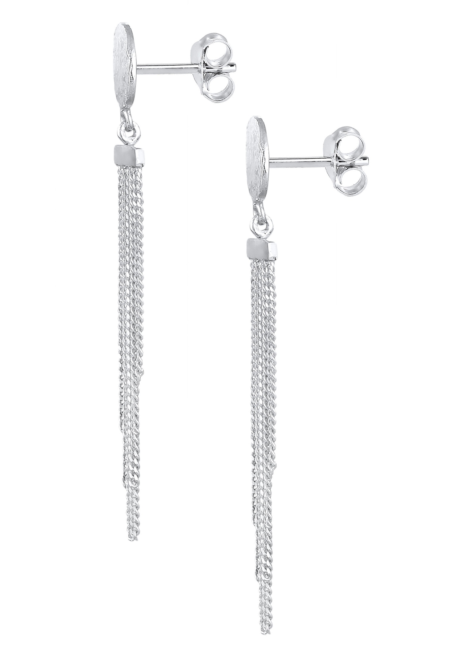 Elli Paar Ohrstecker »Ohrringe Stecker Plättchen Ketten Look Stylisch 925 Silber«
