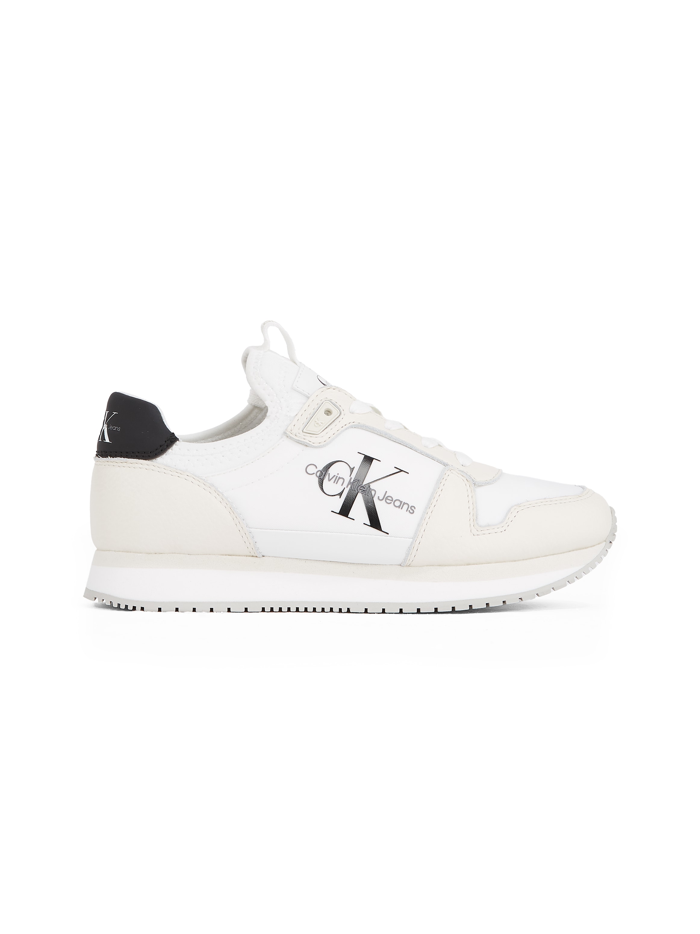 Calvin Klein Jeans Sneaker »RUNNER SOCK LACEUP ML LTH«, Halbschuh, Freizeitschuh, Schnürschuh mit Logoschriftzug