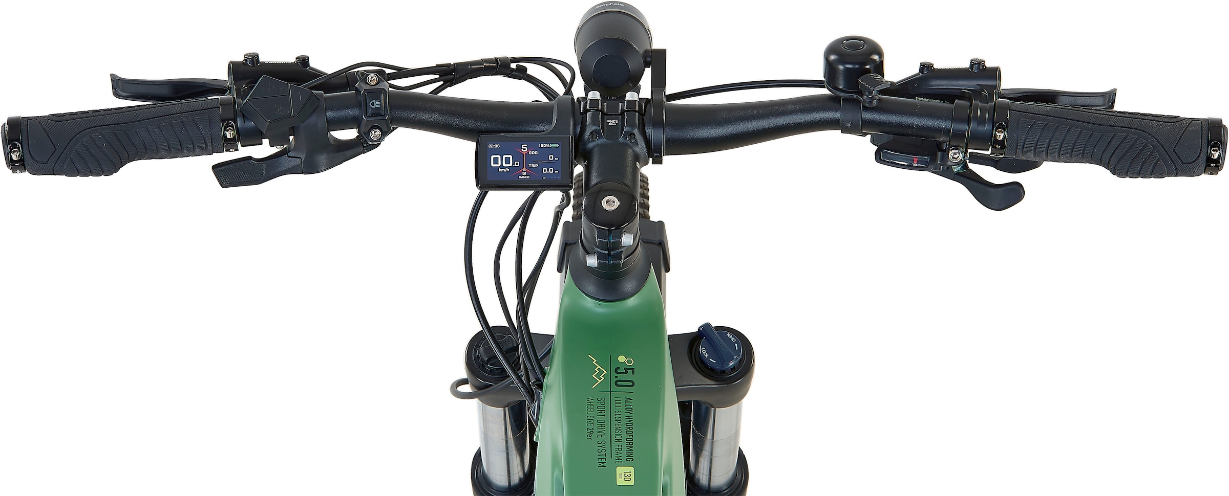 Prophete E-Bike »Stack 5.0«, 10 Gang, Shimano, Mittelmotor 250 W, (Akku-Ladegerät), Pedelec, Elektrofahrrad für Damen u. Herren, MTB, Mountainbike