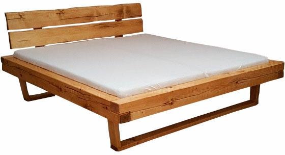 Home affaire Bettanlage »Ultima«, (Set, 3 tlg.), 3tlg., aus Fichtenholz in Balken-Optik, aus 180 cm Bett, 2 Nachttische
