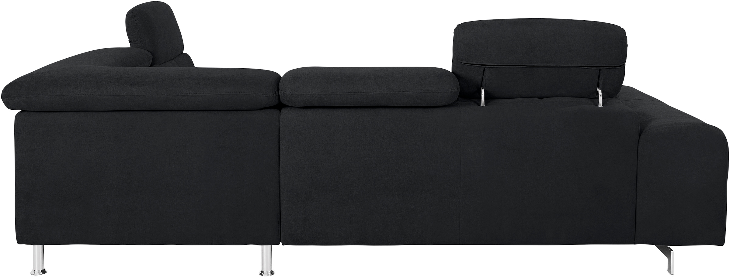 COTTA Ecksofa »Chef L-Form« mit Kopfteilverstellung, edle Metallkufen, wahlweise mit Bettfunktion