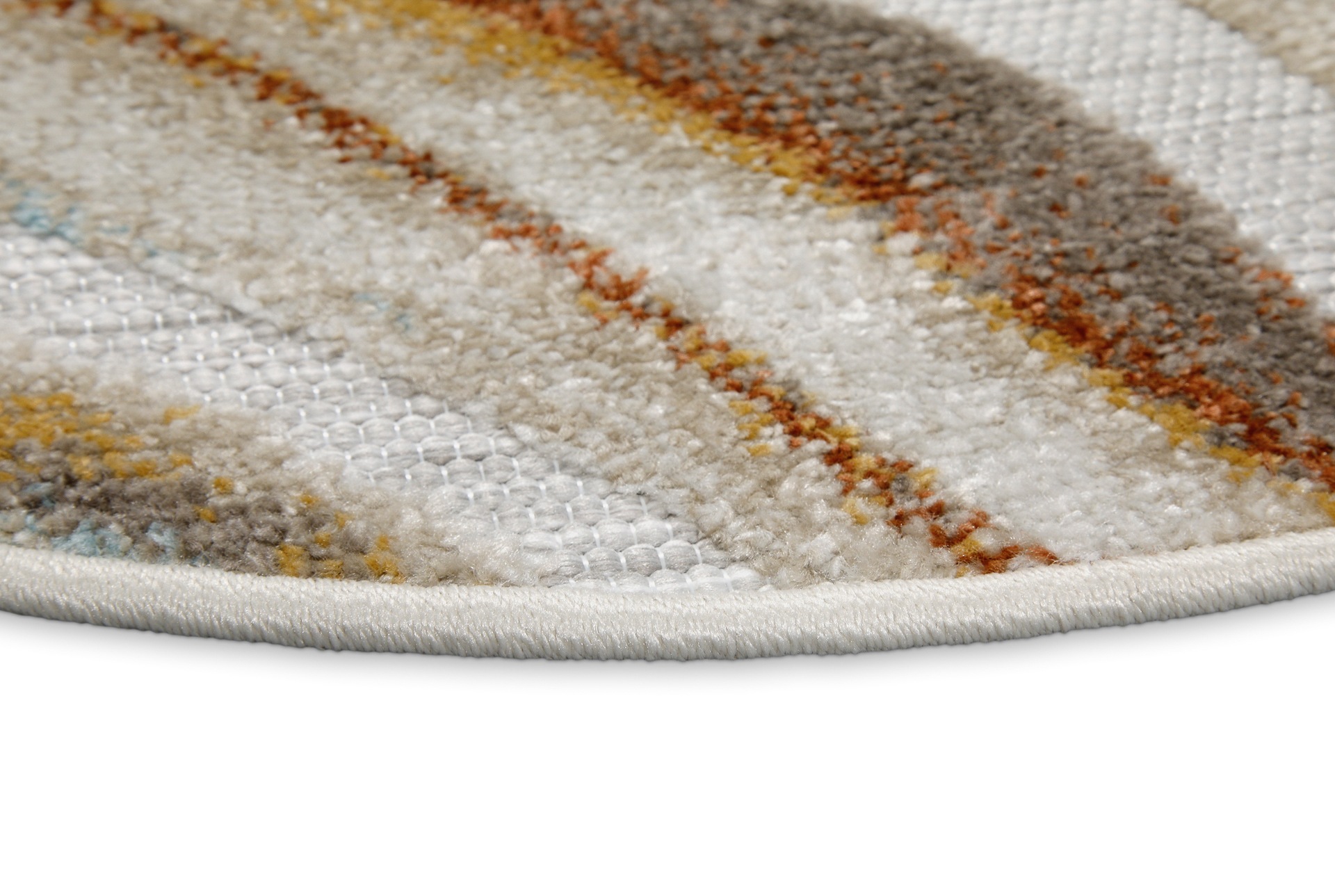 Wecon home Outdoorteppich »Creek«, rund, 5 mm Höhe, für Innen & Außen, strapazierfähig, pflegeleicht, Hoch-Tief Effekt