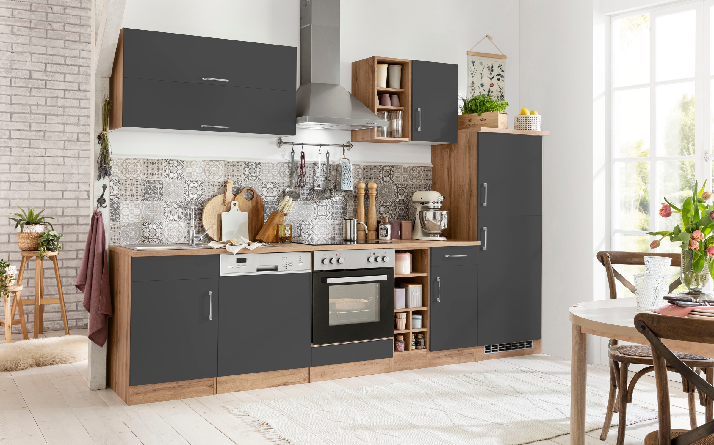 HELD MÖBEL Küchenzeile »Colmar«, mit Breite OTTO 300 E-Geräten, im Online cm Shop