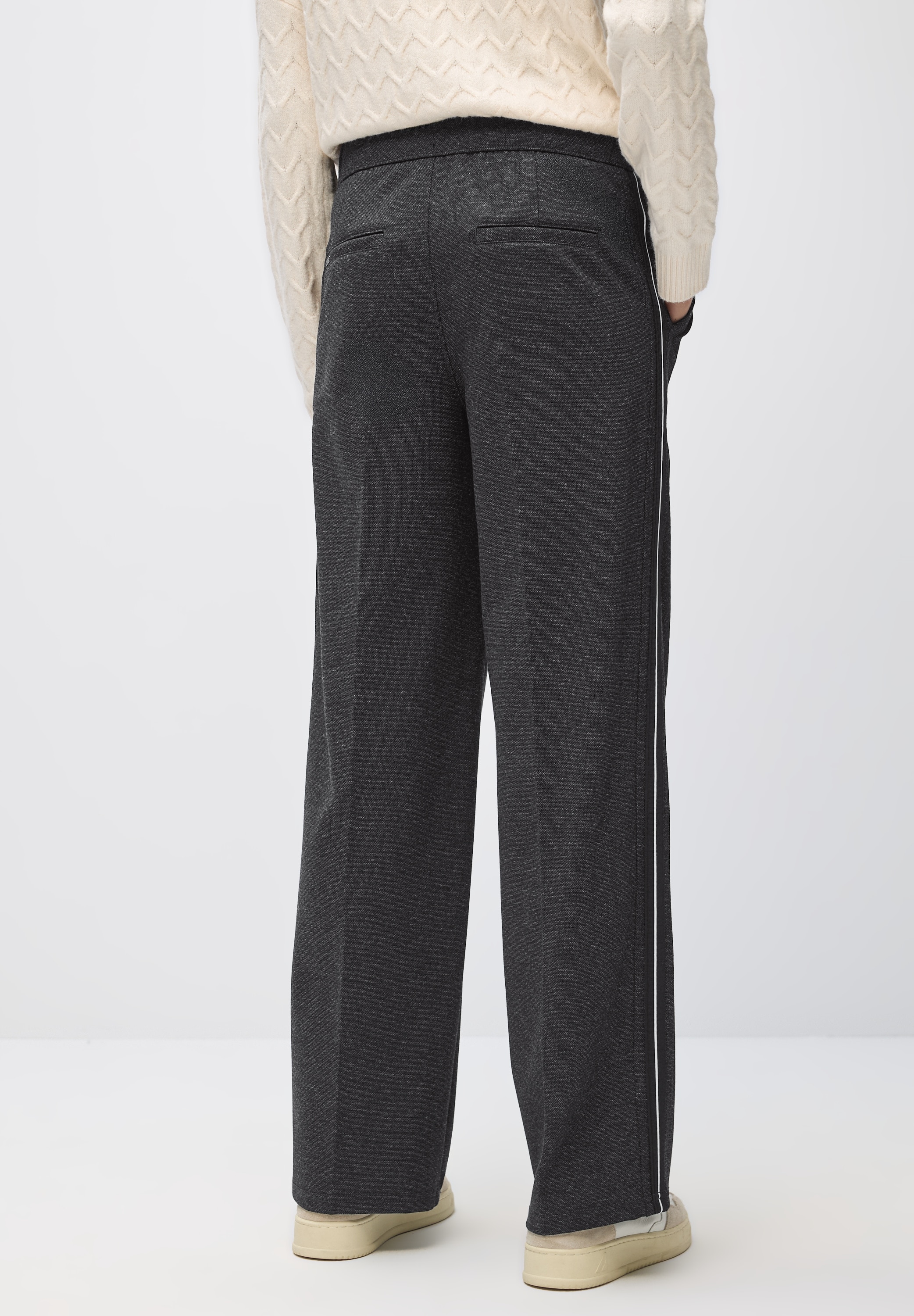 STREET ONE Stoffhose, Melange mit Gallonstreifen