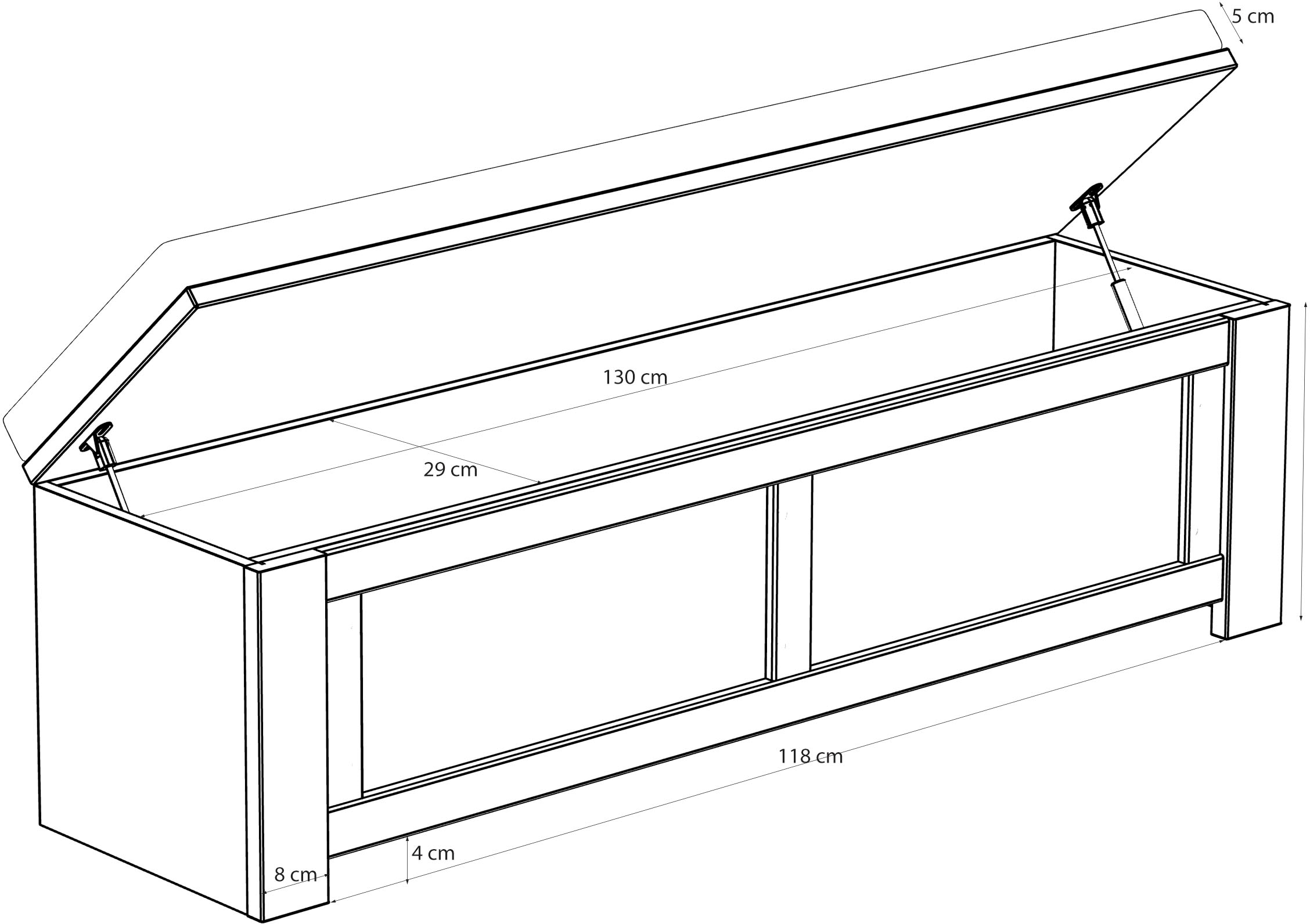 FORTE Sitztruhe »Bohol« aufklappbar Stauraum, gepolstert
