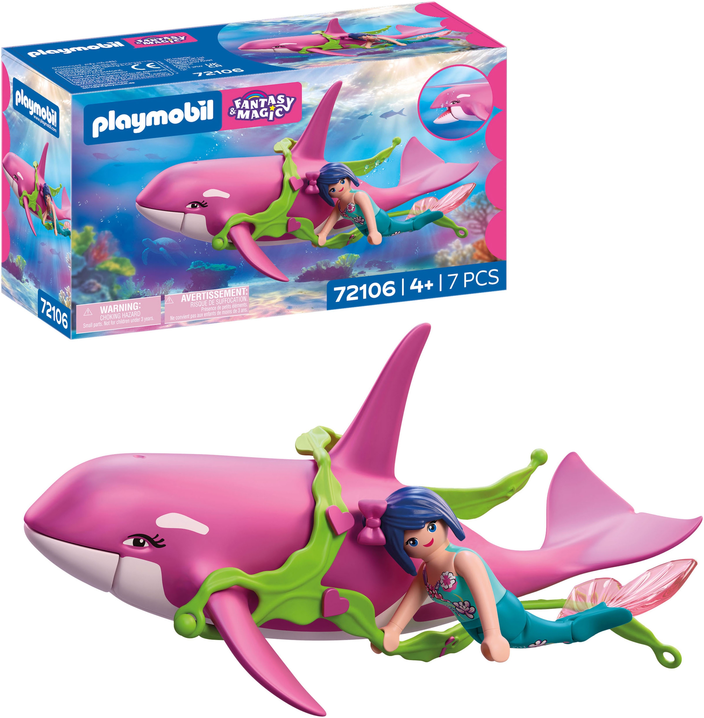 Playmobil® Konstruktions-Spielset »Orca mit Meerjungfrau (72106), Fantasy & Magic«