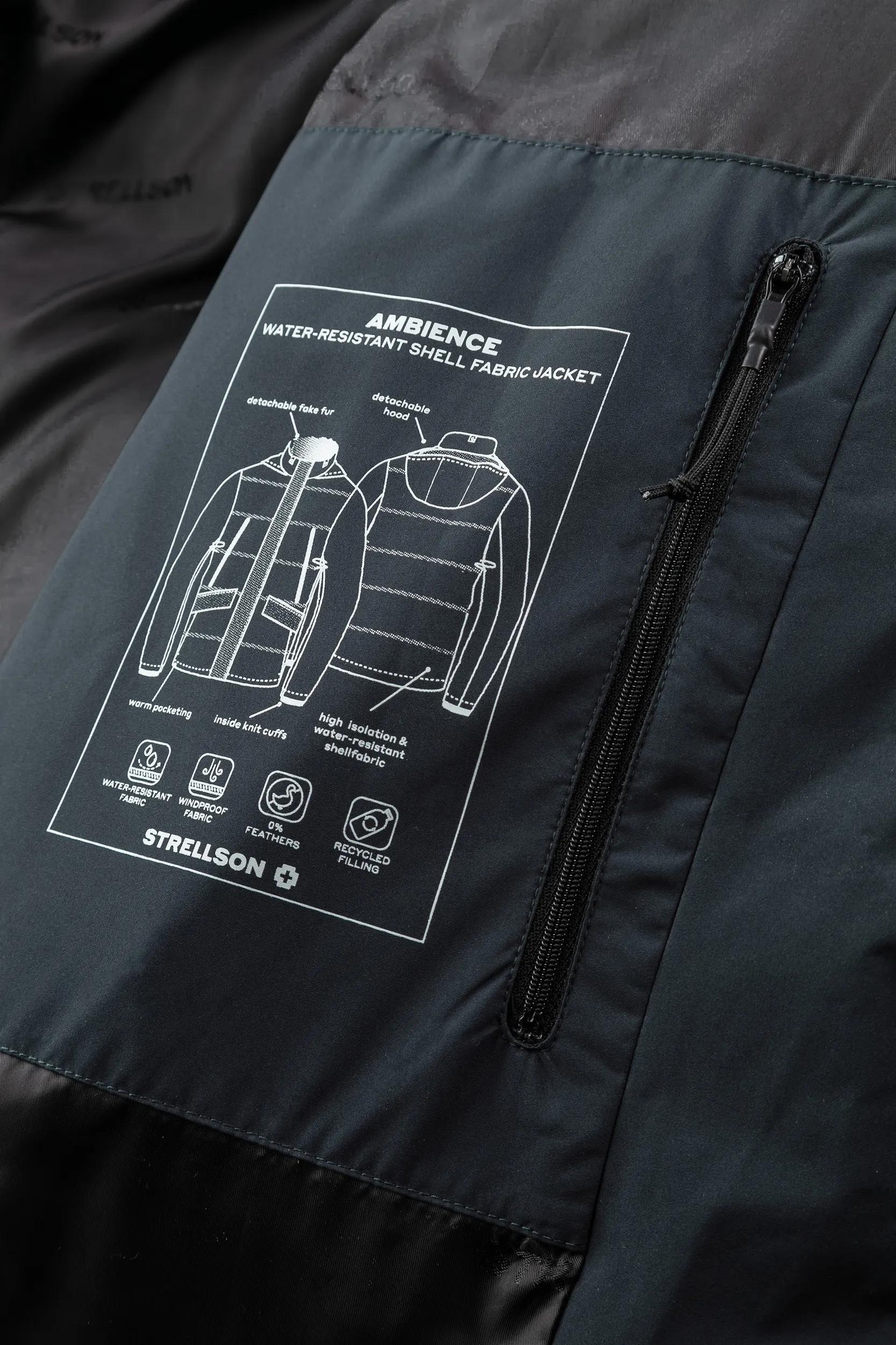 Strellson Parka »Ambience Kurzmantel« mit Kapuze mit gefüttertem Stehkragen Regular Fit abnehmbare Details