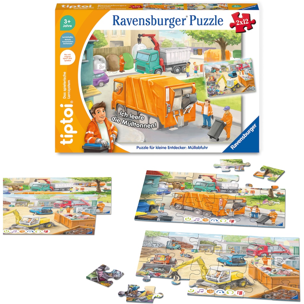 Ravensburger Puzzle »tiptoi® Puzzle für kleine Entdecker: Müllabfuhr«