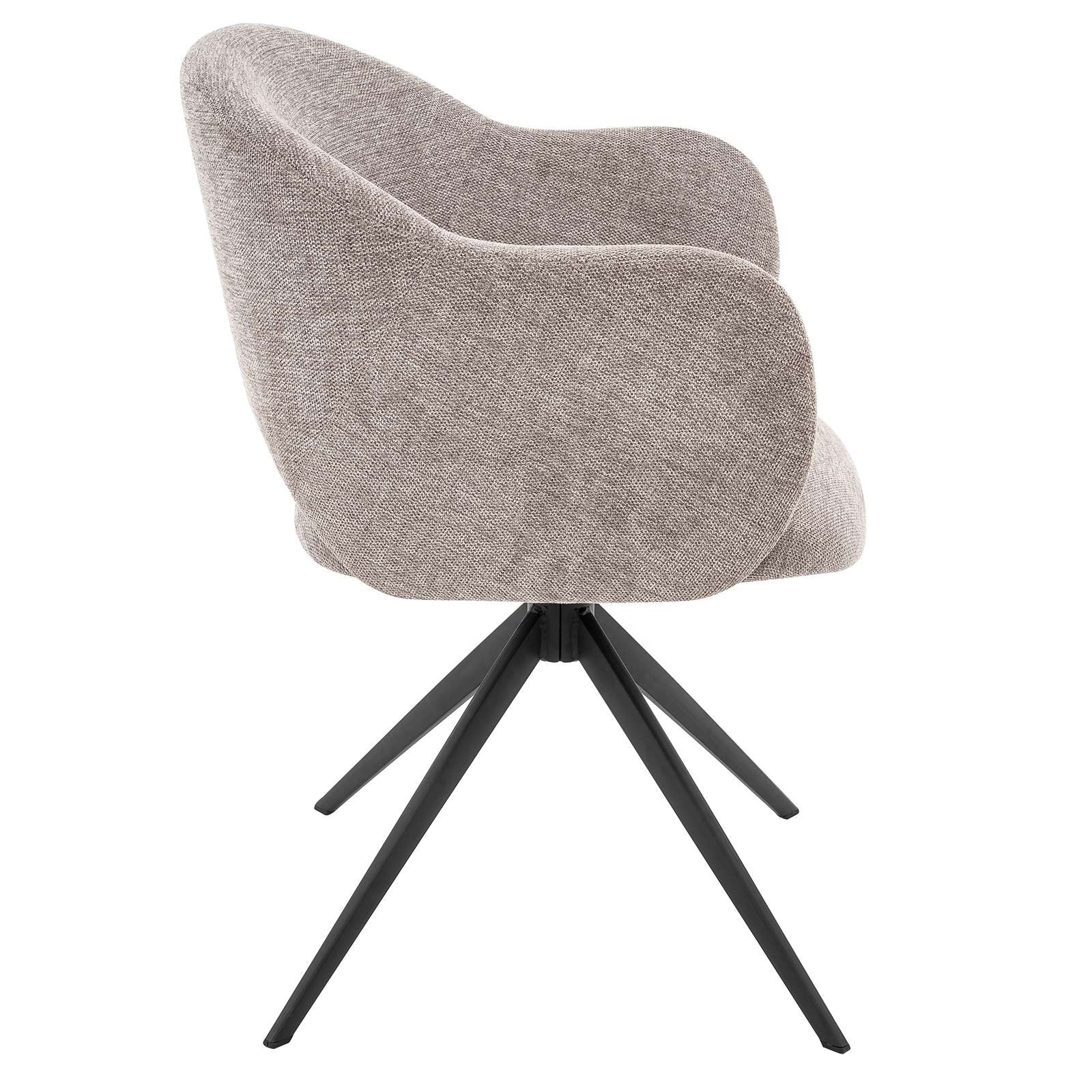 OTTO home Esszimmerstuhl »Fynnjard« (Set) 2 Stk.mit schwarzen Metallbeinen, Drehfunktion, Webstoff Bezug